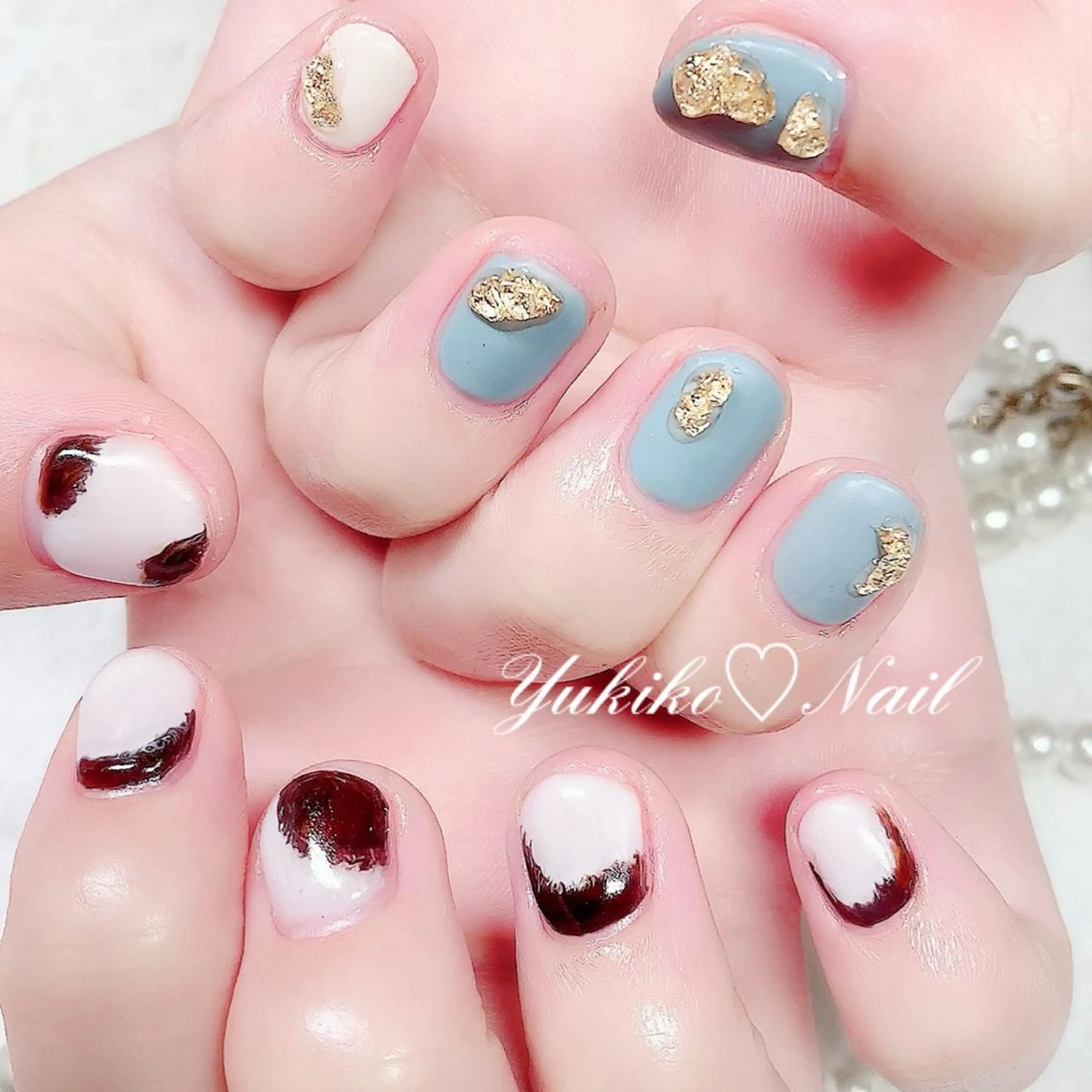 ネイル 持ち込み ニュアンスネイル ユキコ ネイルのネイルデザイン