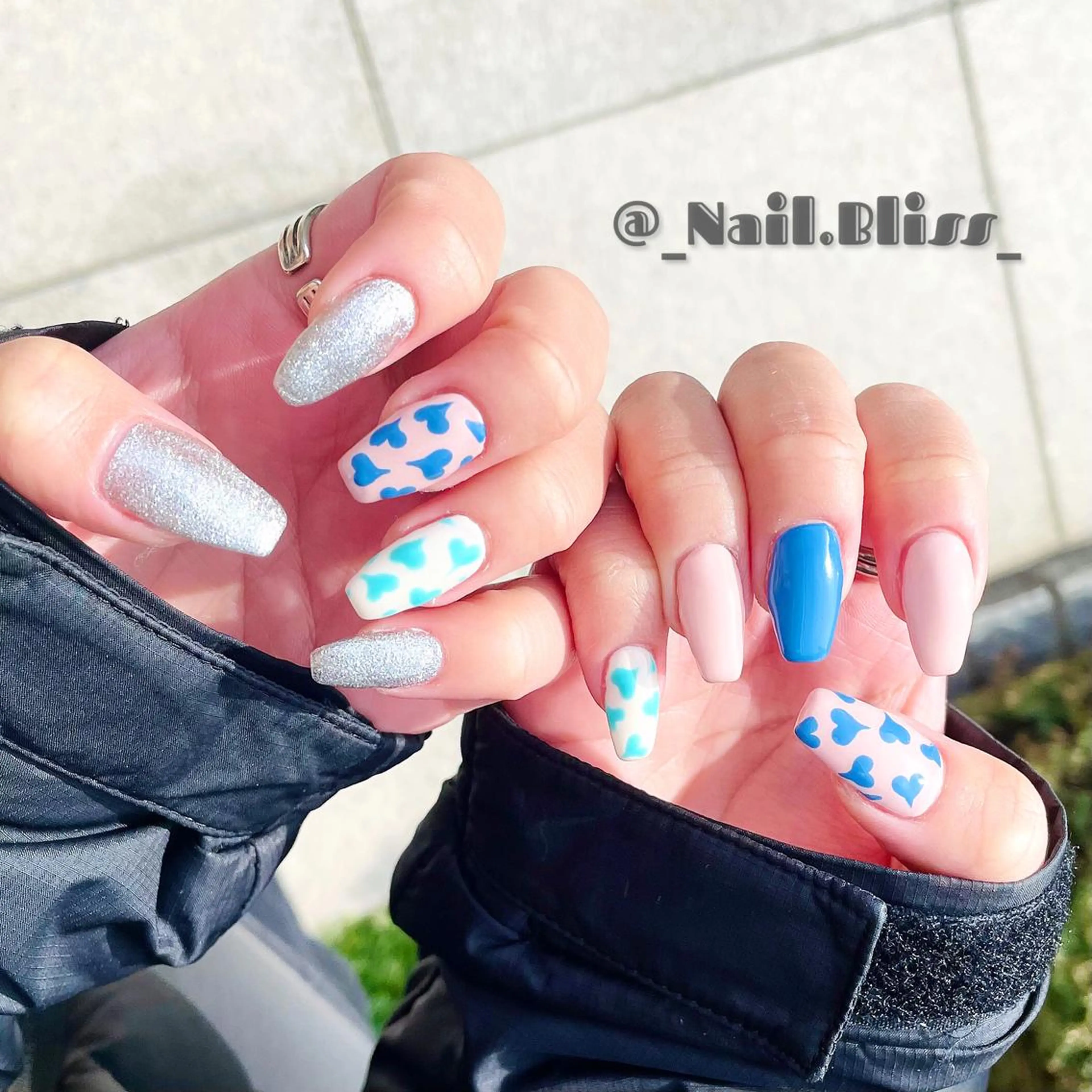 ネイル ハート ハンドネイル NAIL BLISSのネイルデザイン