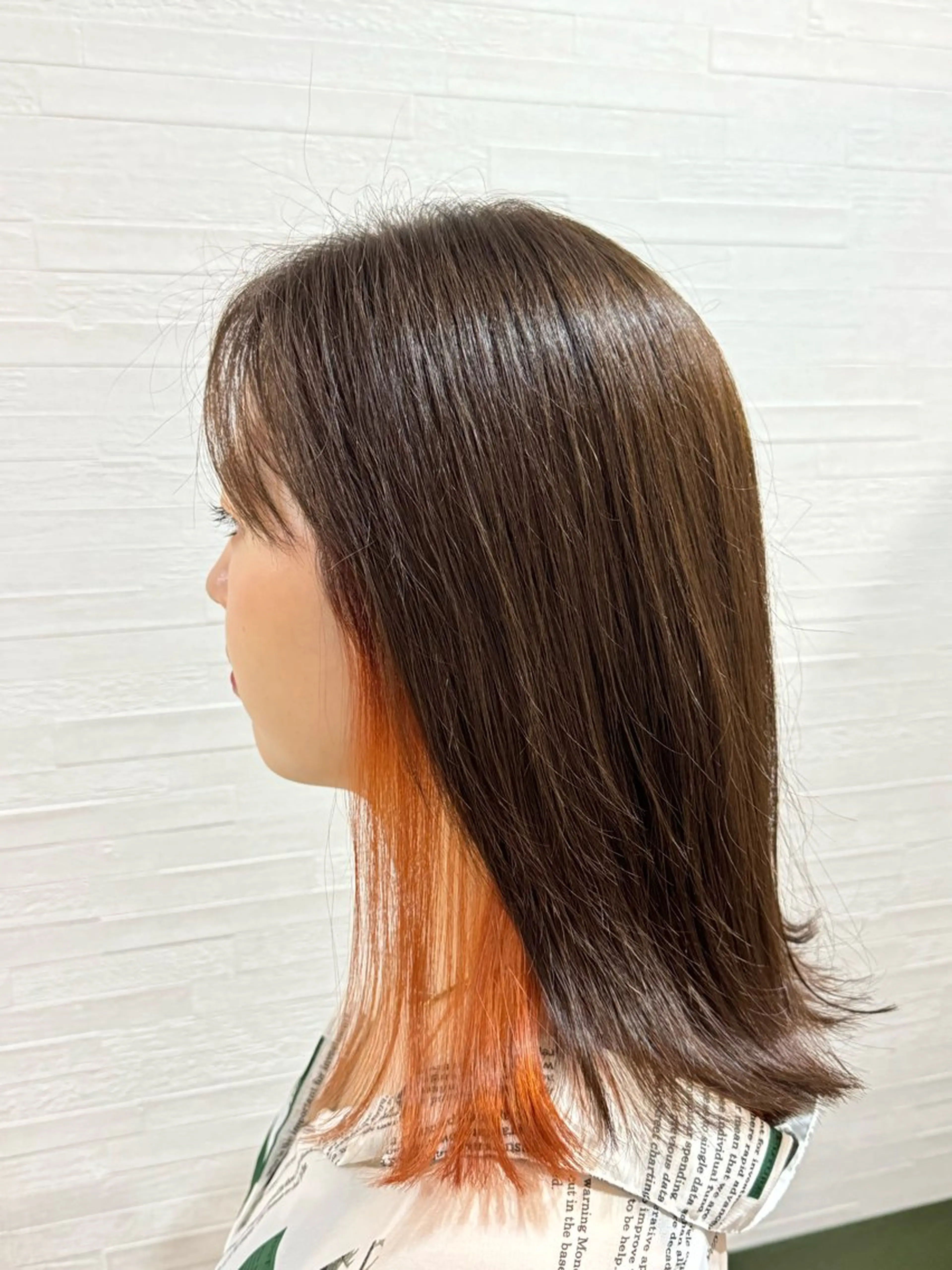 ミディアム カラー 森脇 龍星のヘアスタイル