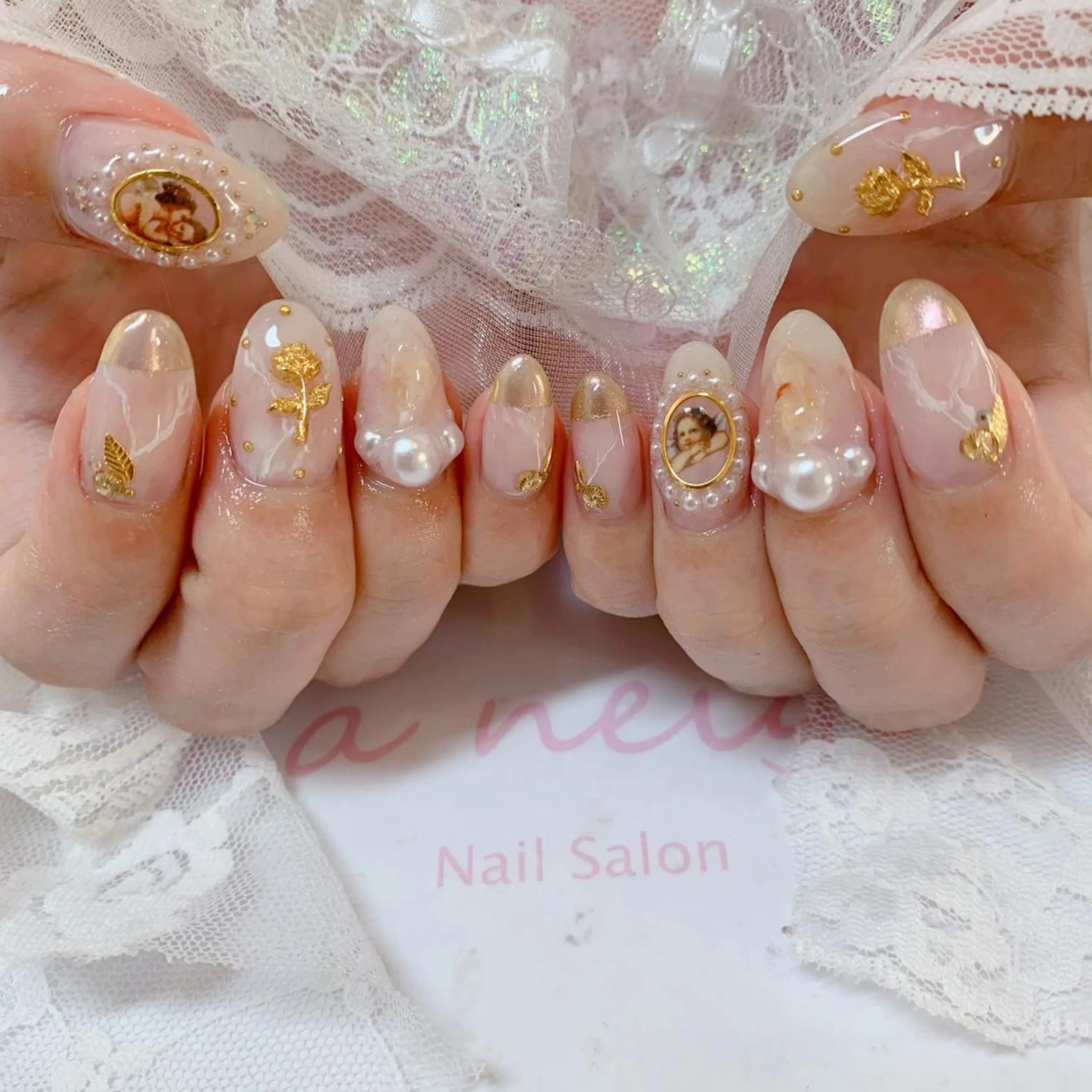 ネイル ハンドネイル La neige* yuki 🥯🍑のネイルデザイン