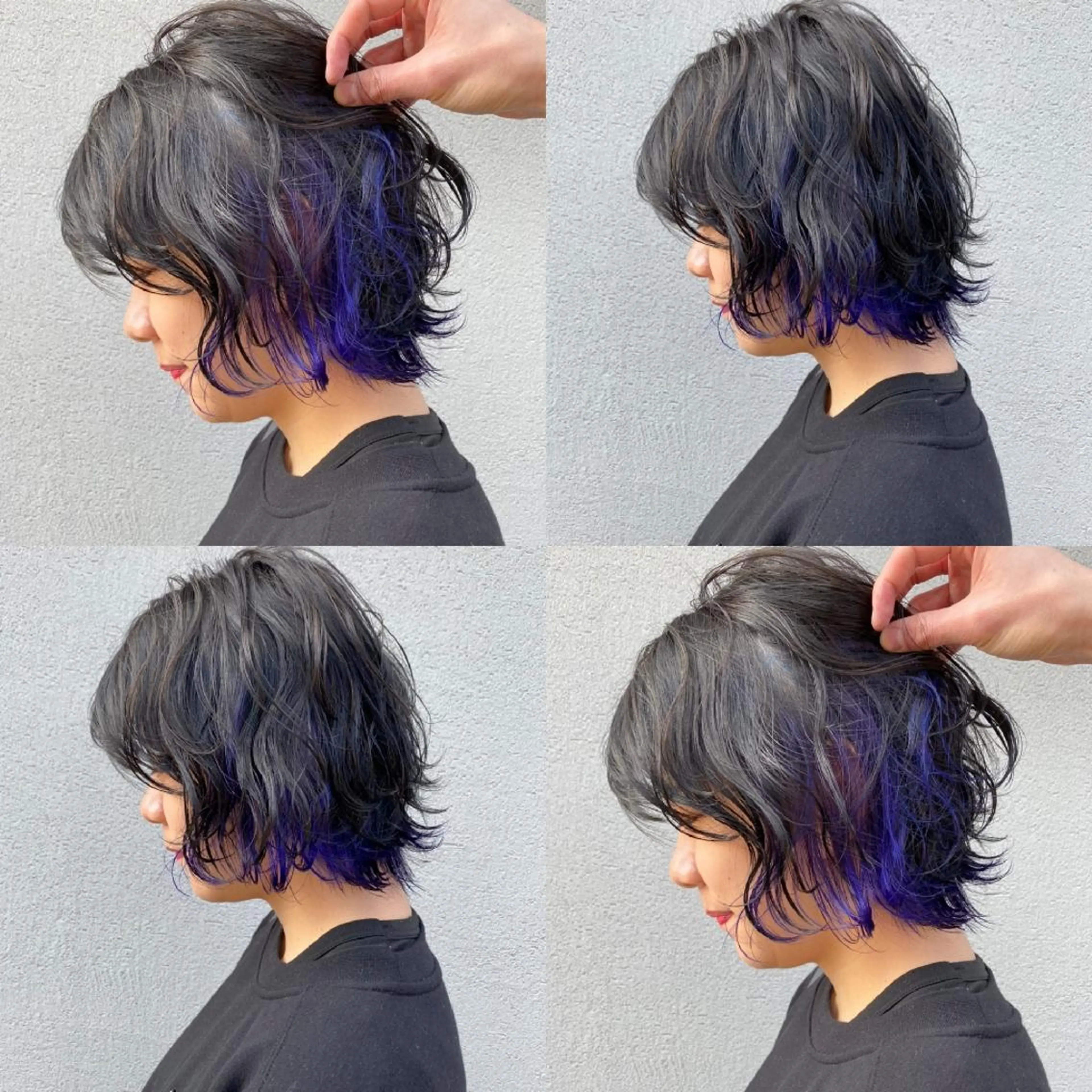 ショート カラー ブリーチ ブルーカラー nambu-GARDEN所属・上田 昂雅のヘアスタイル