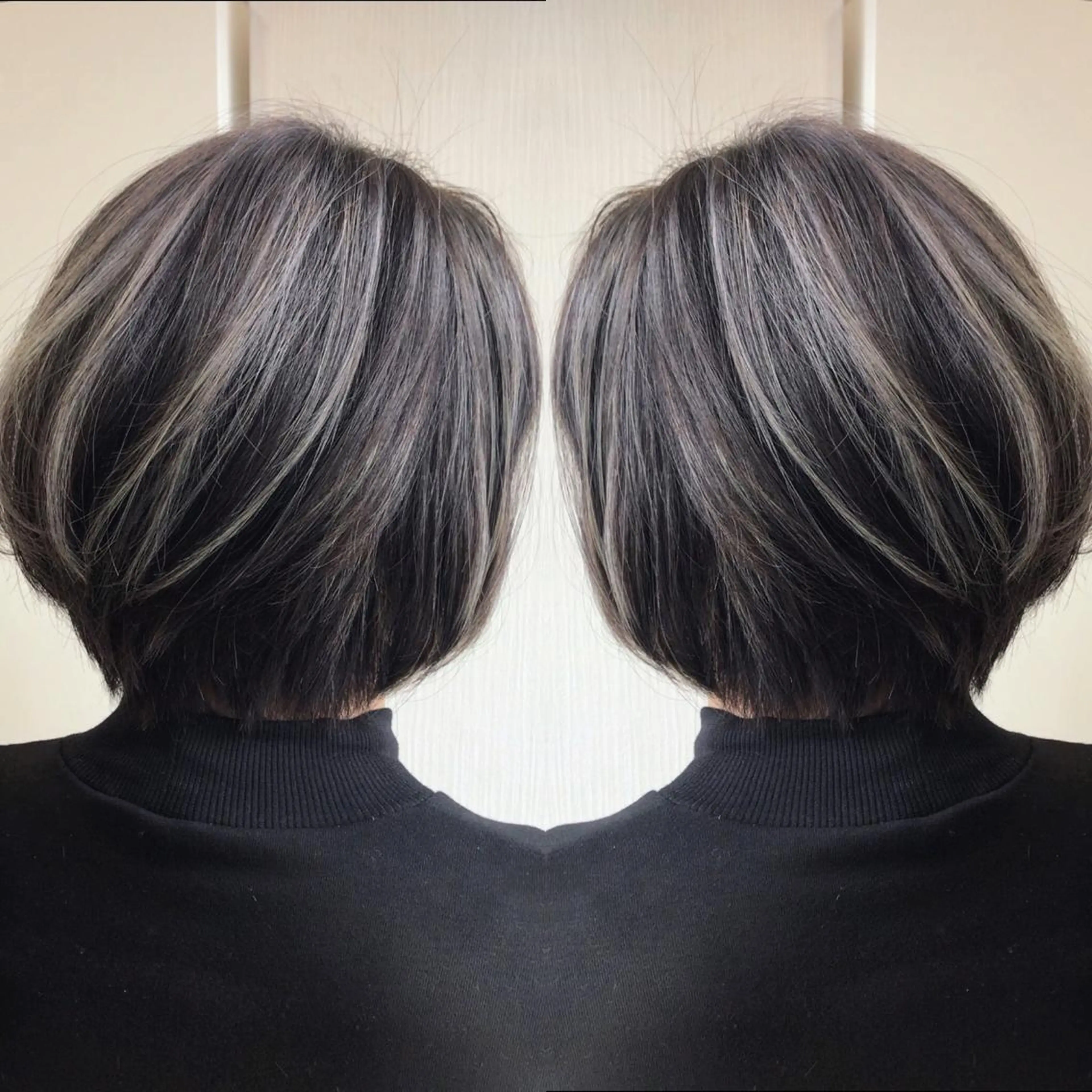 ショート カラー yosuke 梅田/バレイヤージュのヘアスタイル