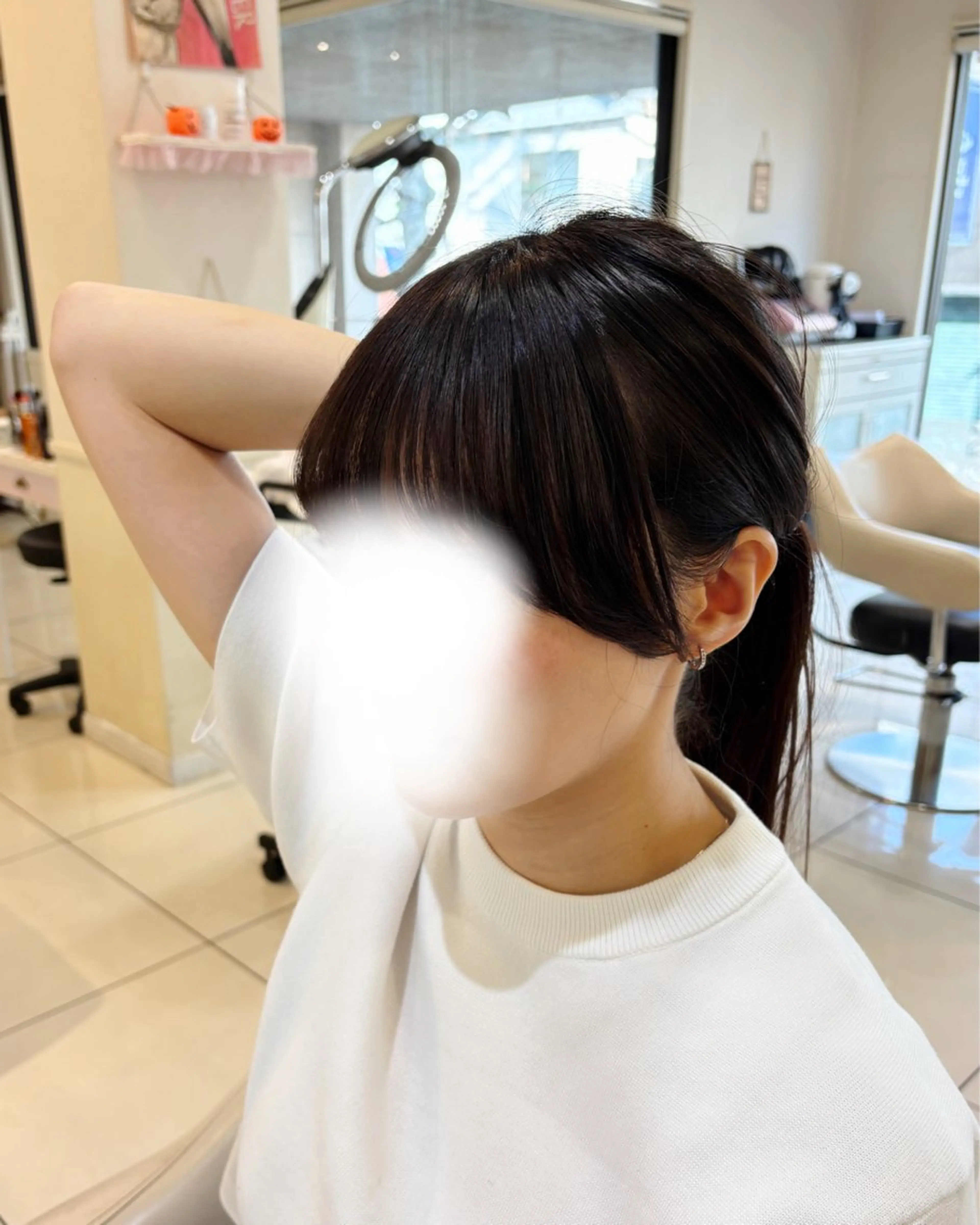 ロング 顔まわりレイヤー 顔周りカット レイヤーカット 小顔カット カット 高橋 佑のヘアスタイル