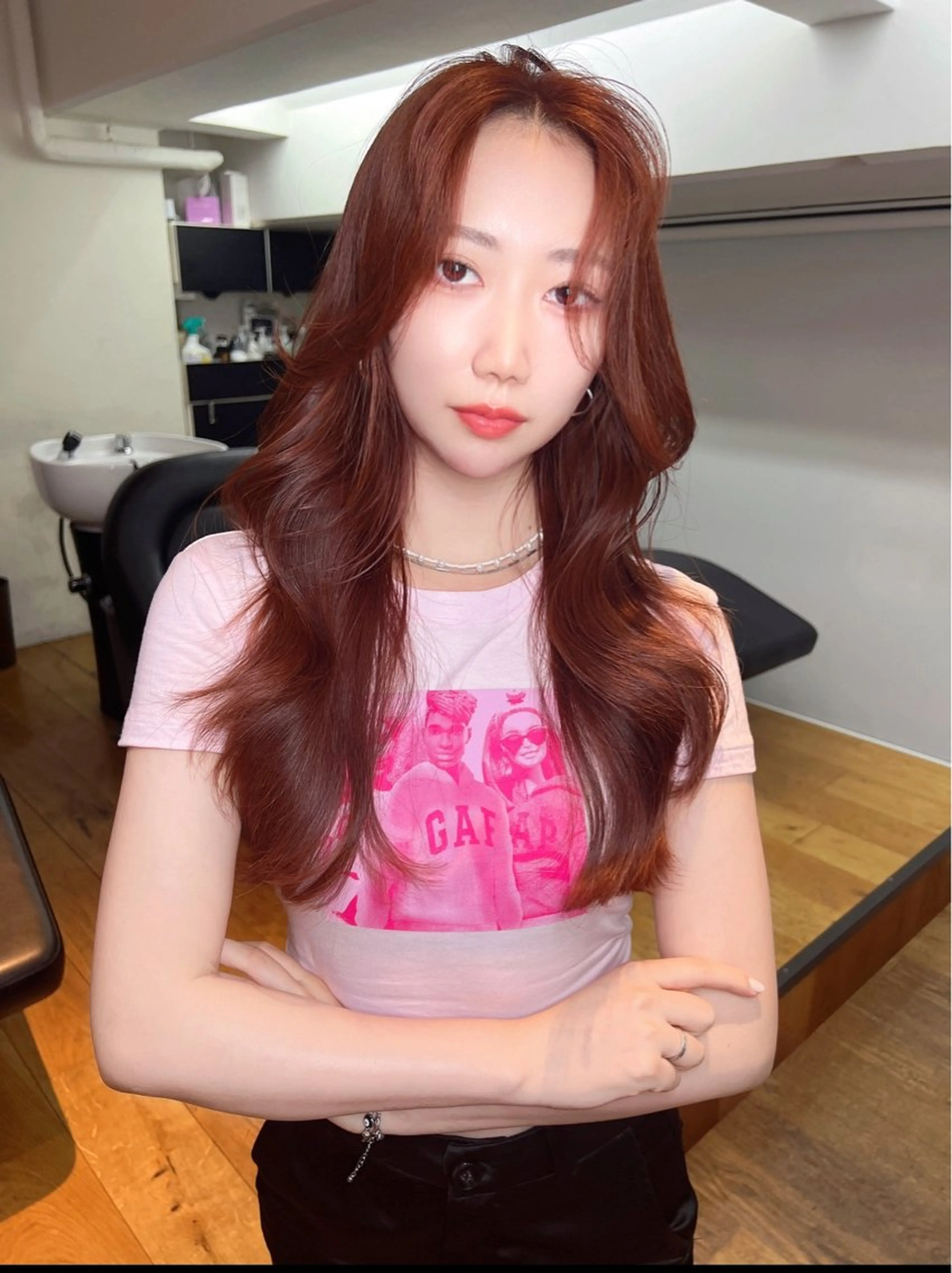 ロング カラー 🇨🇳ワンホンヘア 下田鉄也のヘアスタイル