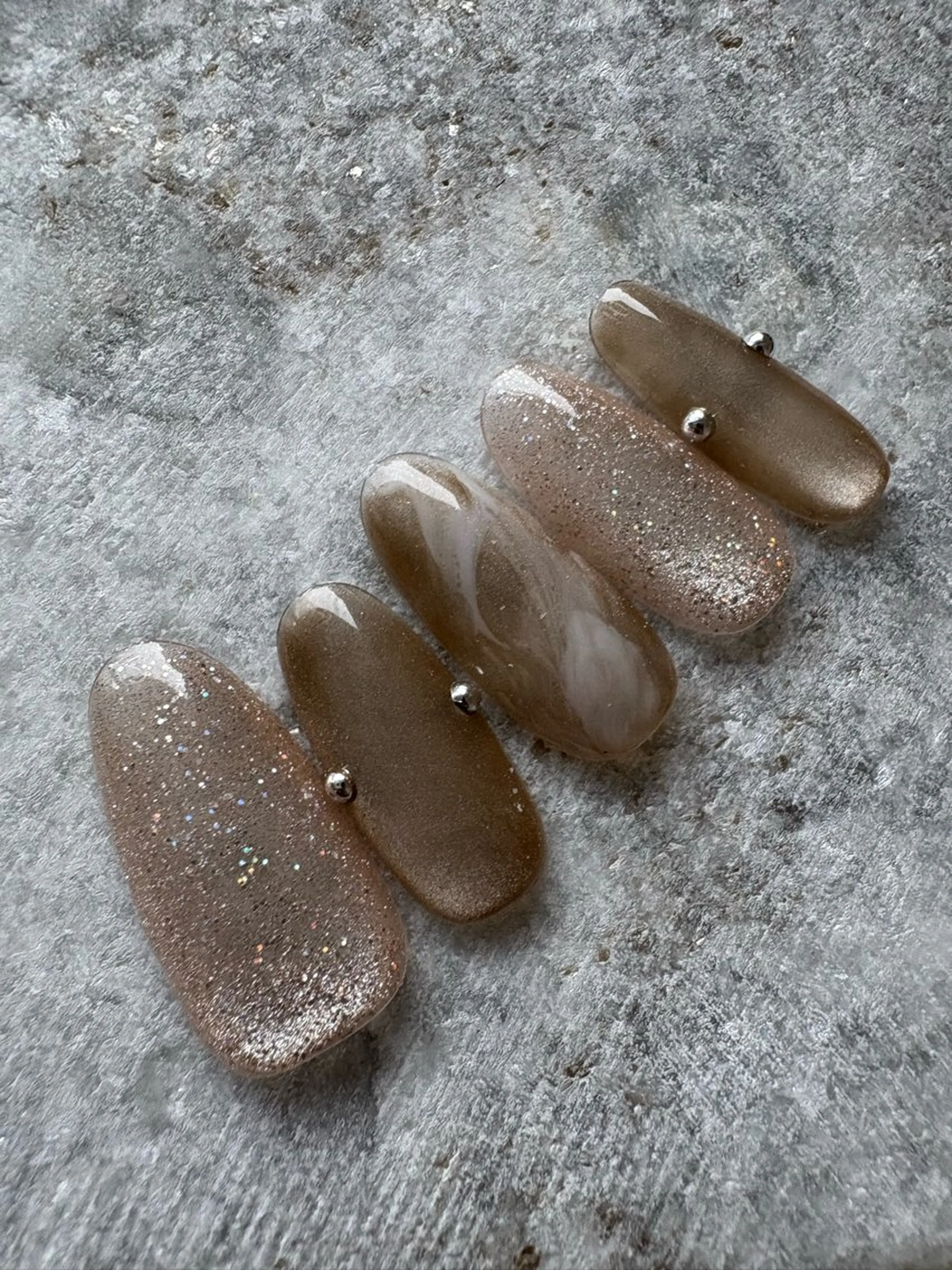 秋カラーニュアンスネイル♡口コミ投稿でオフ無料(ソフトジェルのみ)の写真