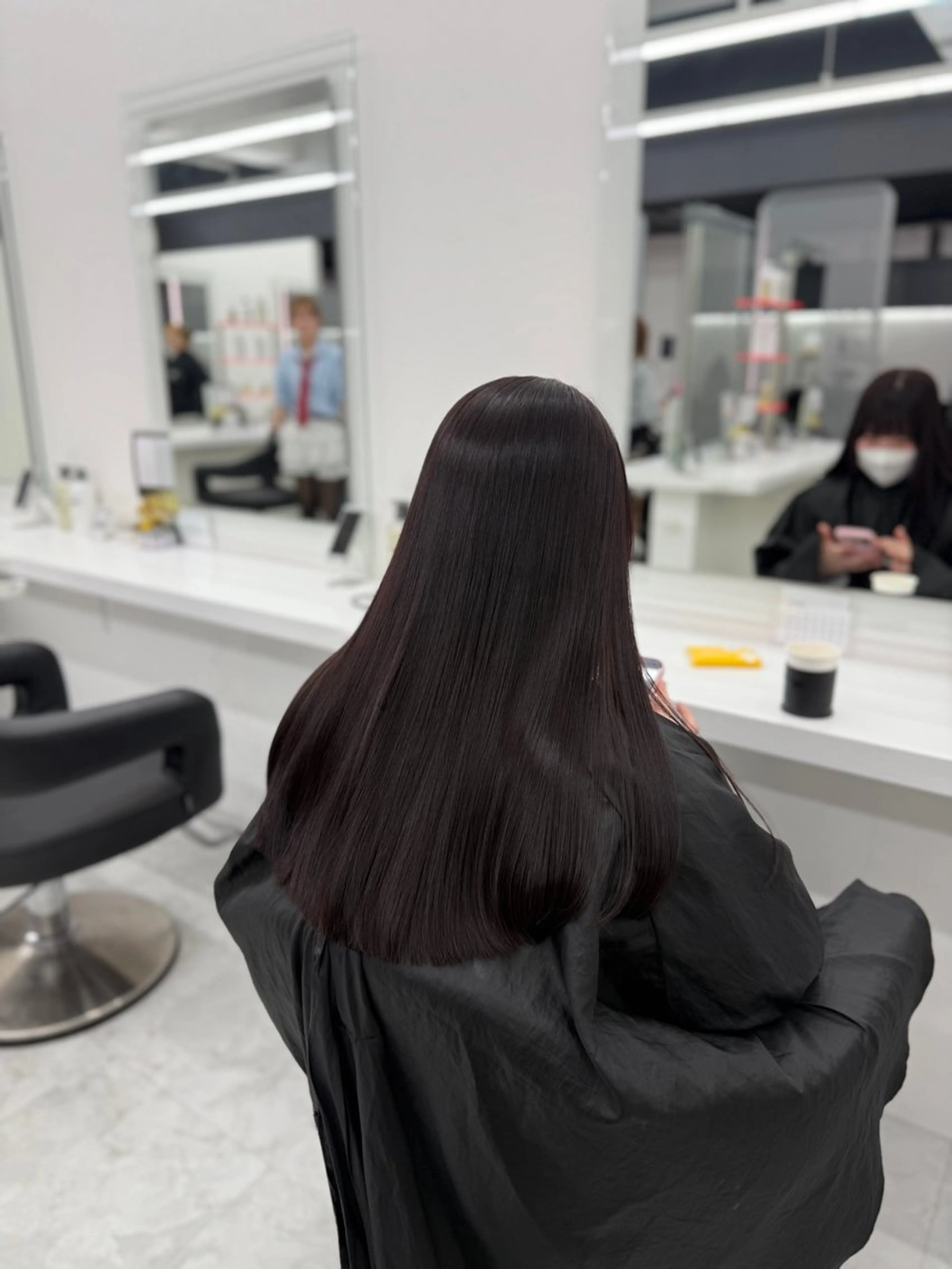 セミロング カラー ヘアアレンジ ディープラベンダー ラベンダーカラー ヘアカラー トリートメント ヘアセット 🎀Girly艶髪カ ラー🎀Harukaのヘアスタイル