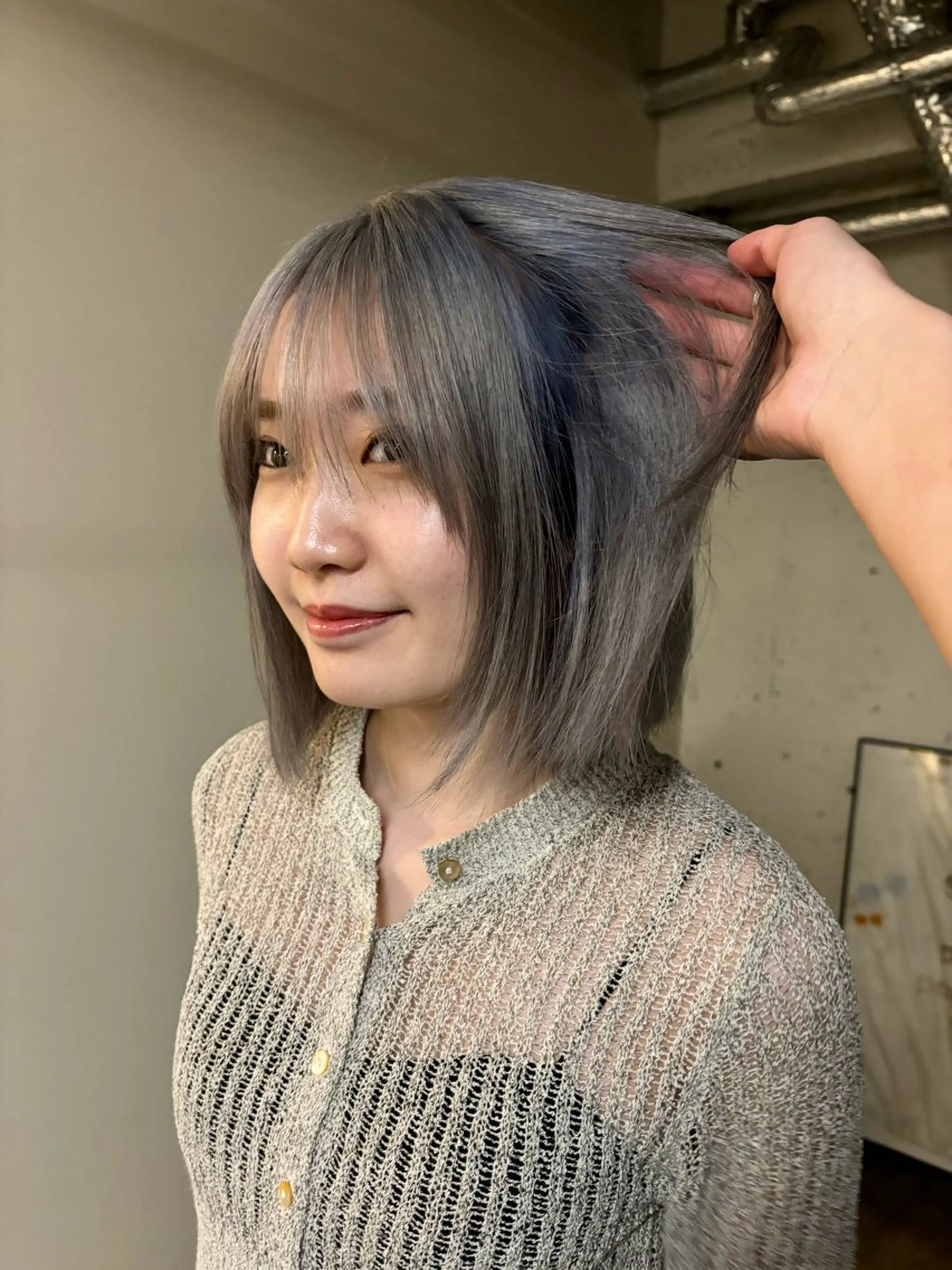 ミディアム カラー ハッシュカット/ MAYAのヘアスタイル