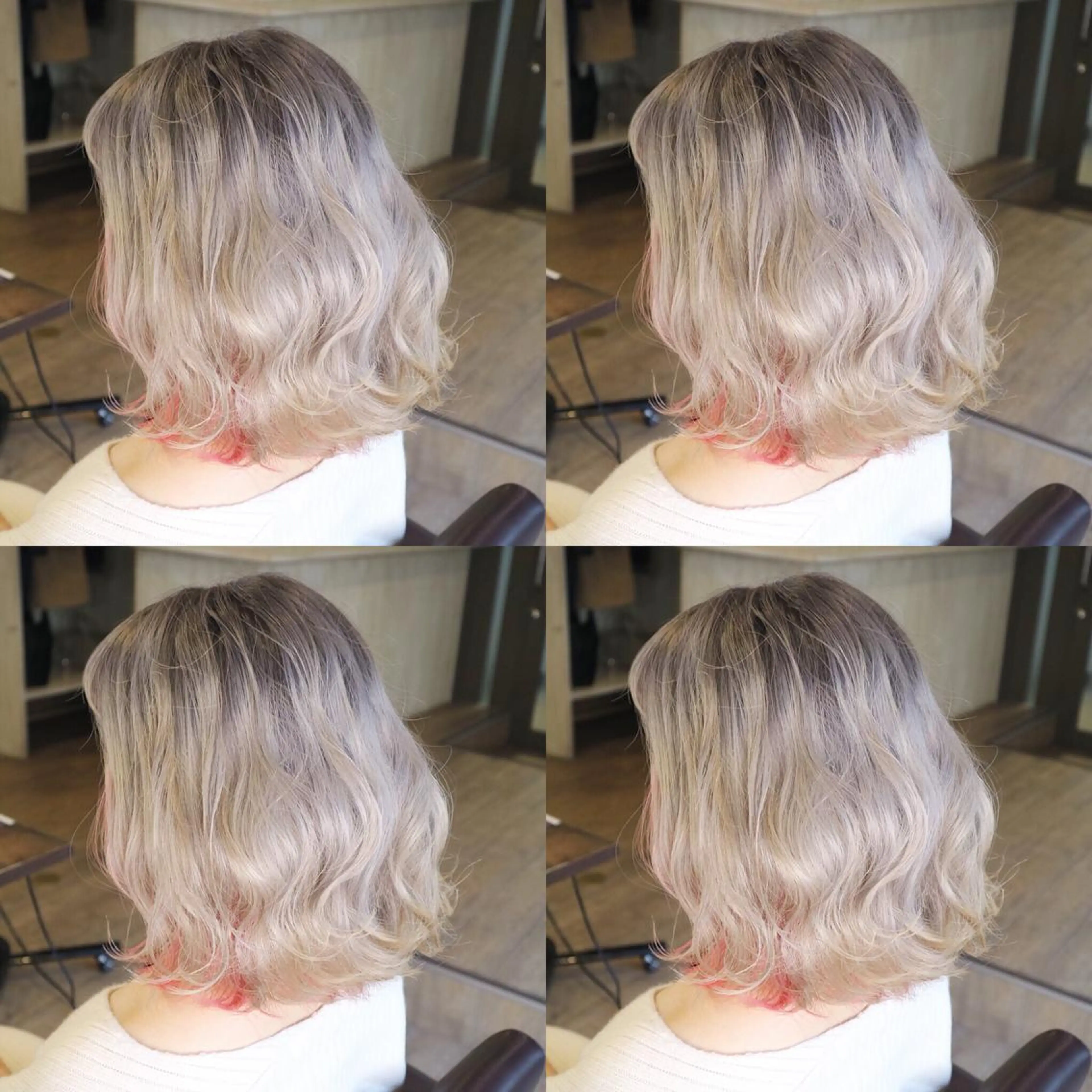 ショート カラー グレージュ ピンクカラー ヘアカラー JILBLAN京都 ショート/ハイライトのヘアスタイル