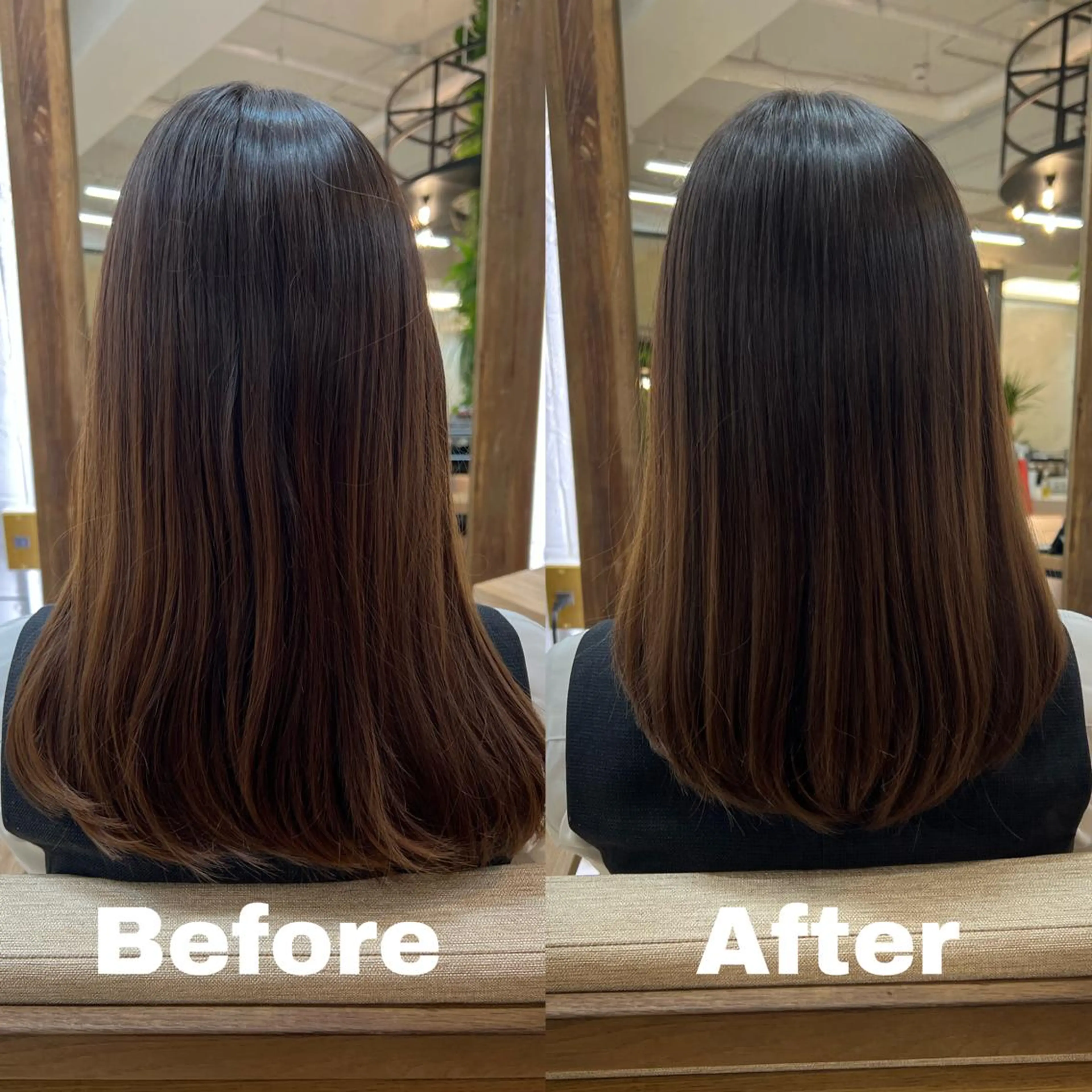 ＊【艶サラ髪💍】縮毛矯正➕カット➕ケアトリートメント➕ナノスチーム➕marbb🛁の写真