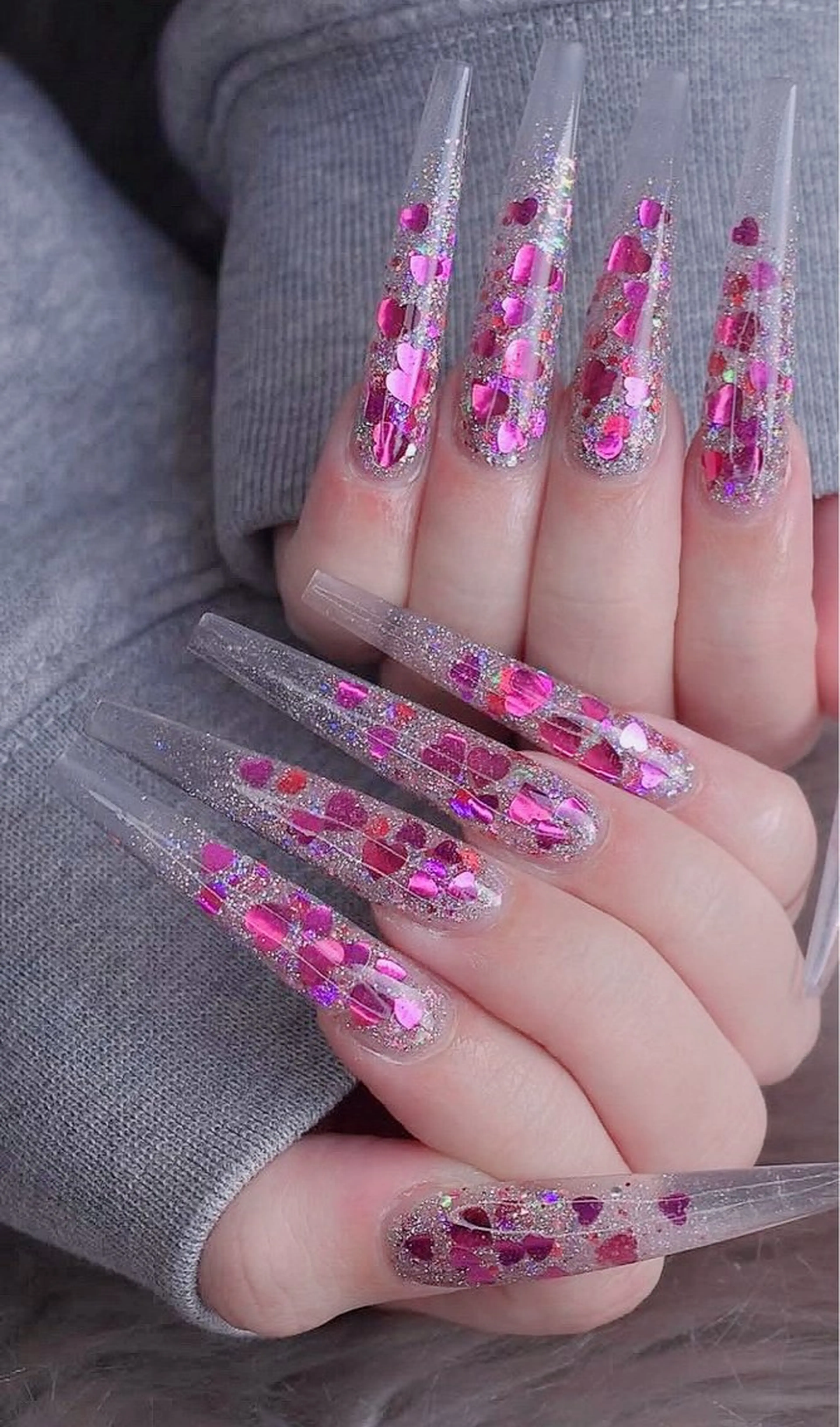 ネイル フレンチネイル ジェルネイル ガラスフレンチ ハロウィン ハート ハンドネイル H.baby Nail Salonのネイルデザイン