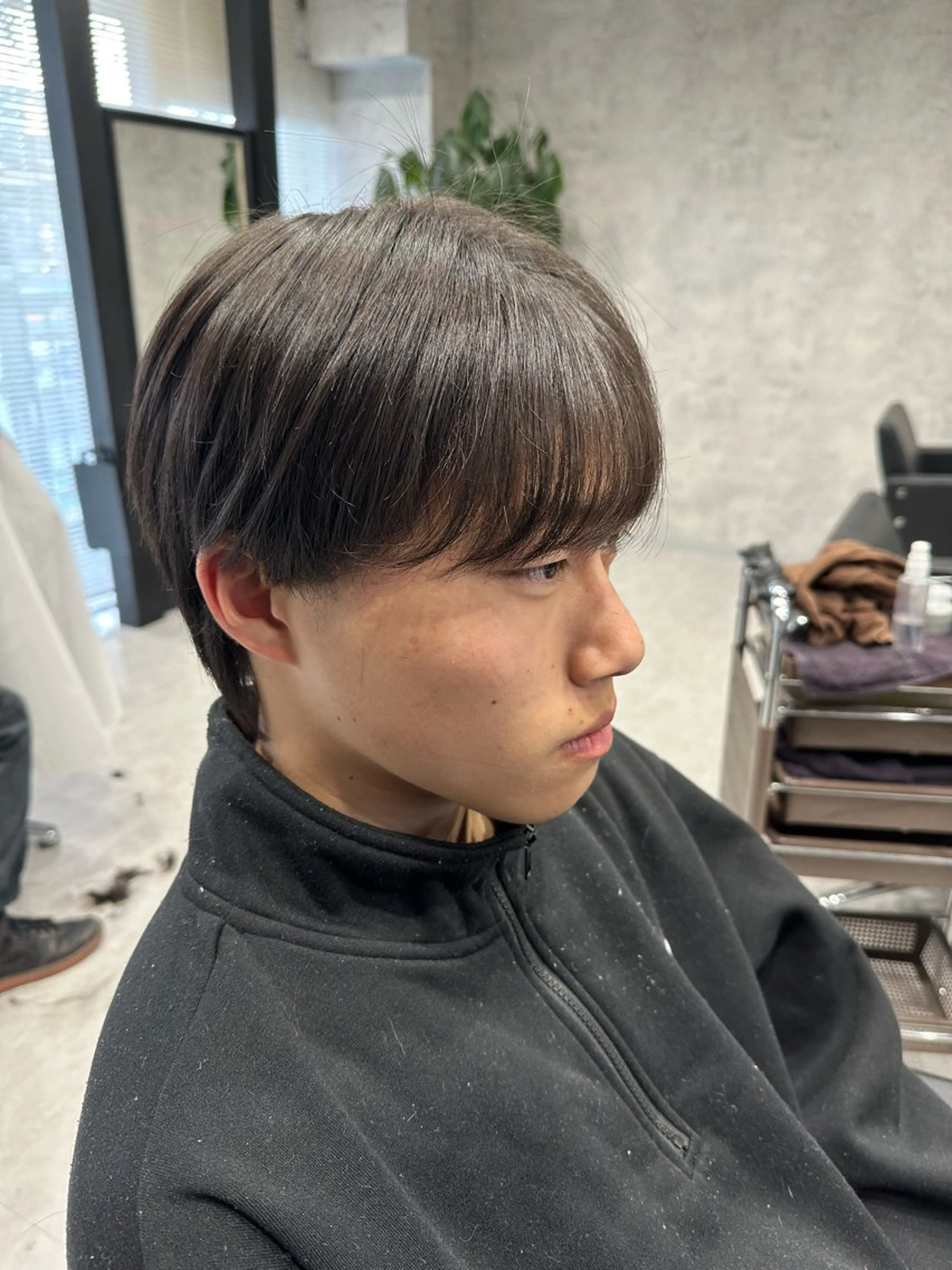 ショート パーマ メンズ マッシュ シースルーマッシュ カット 「パーマ指名No1 🥇」小日向悠のヘアスタイル