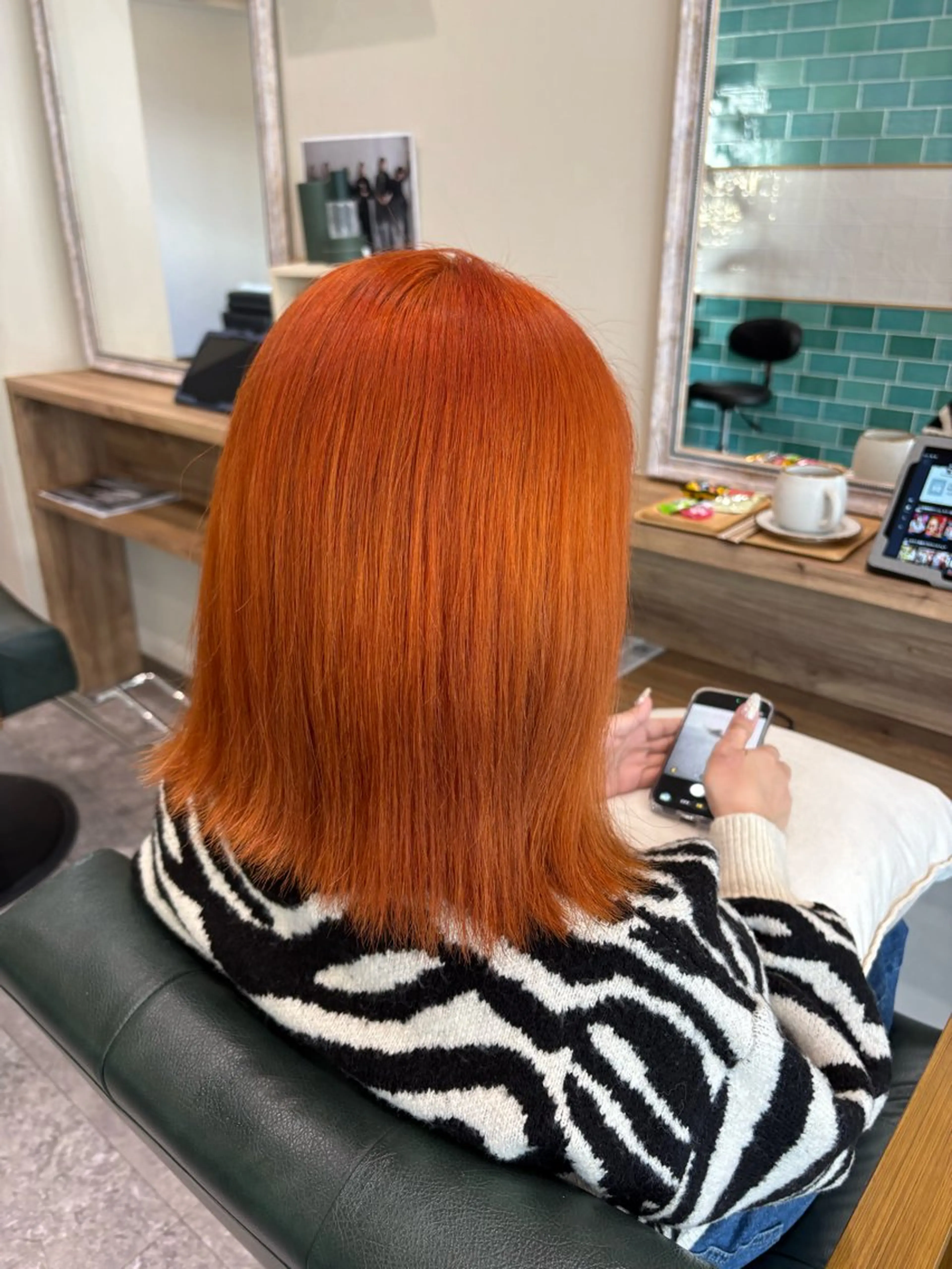 ミディアム ヘアカラー teto コハルのヘアスタイル