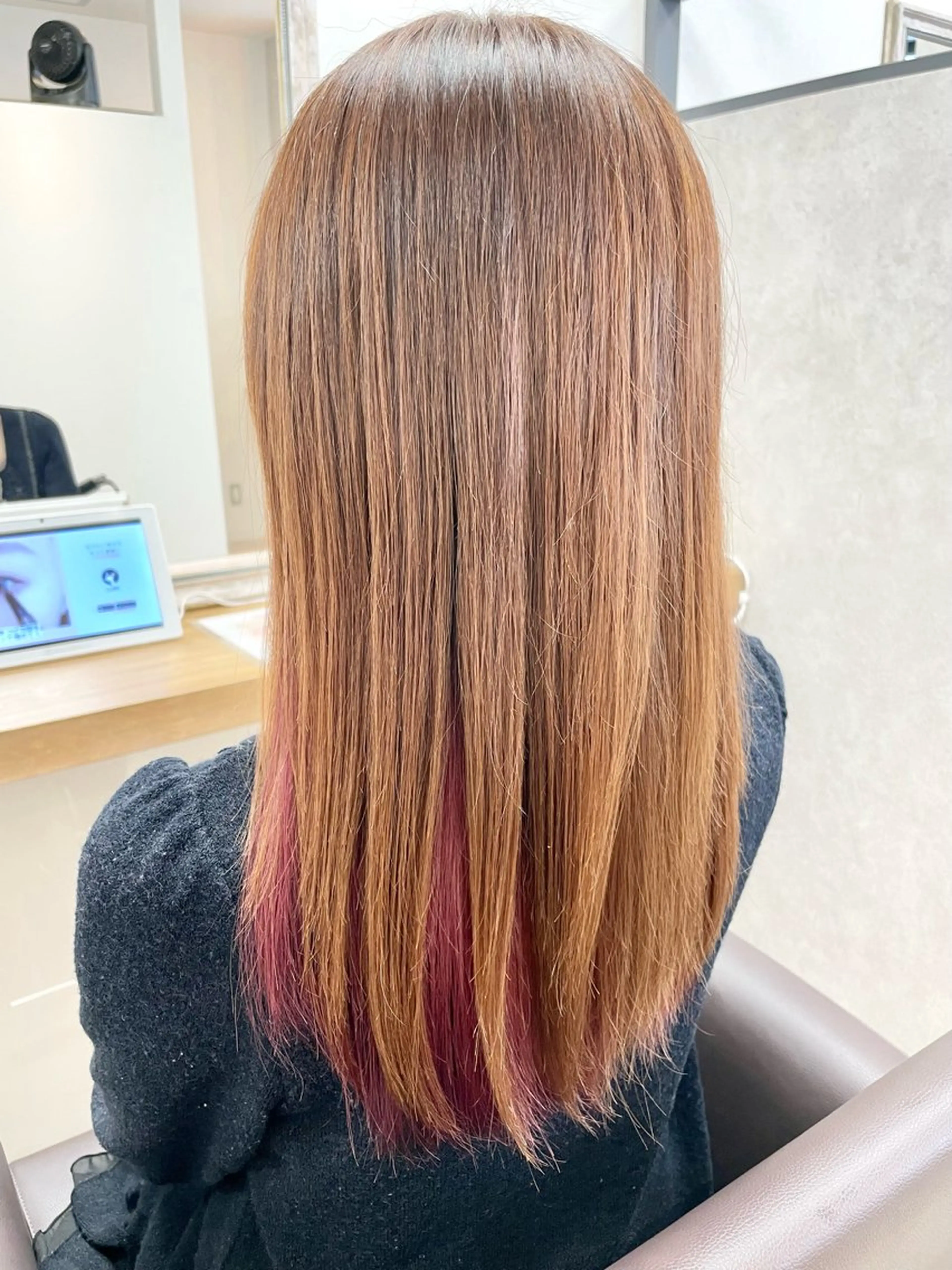 セミロング カラー カット ヘアカラー トリートメント 髪質改善×METEO 店長 貞松直也のヘアスタイル