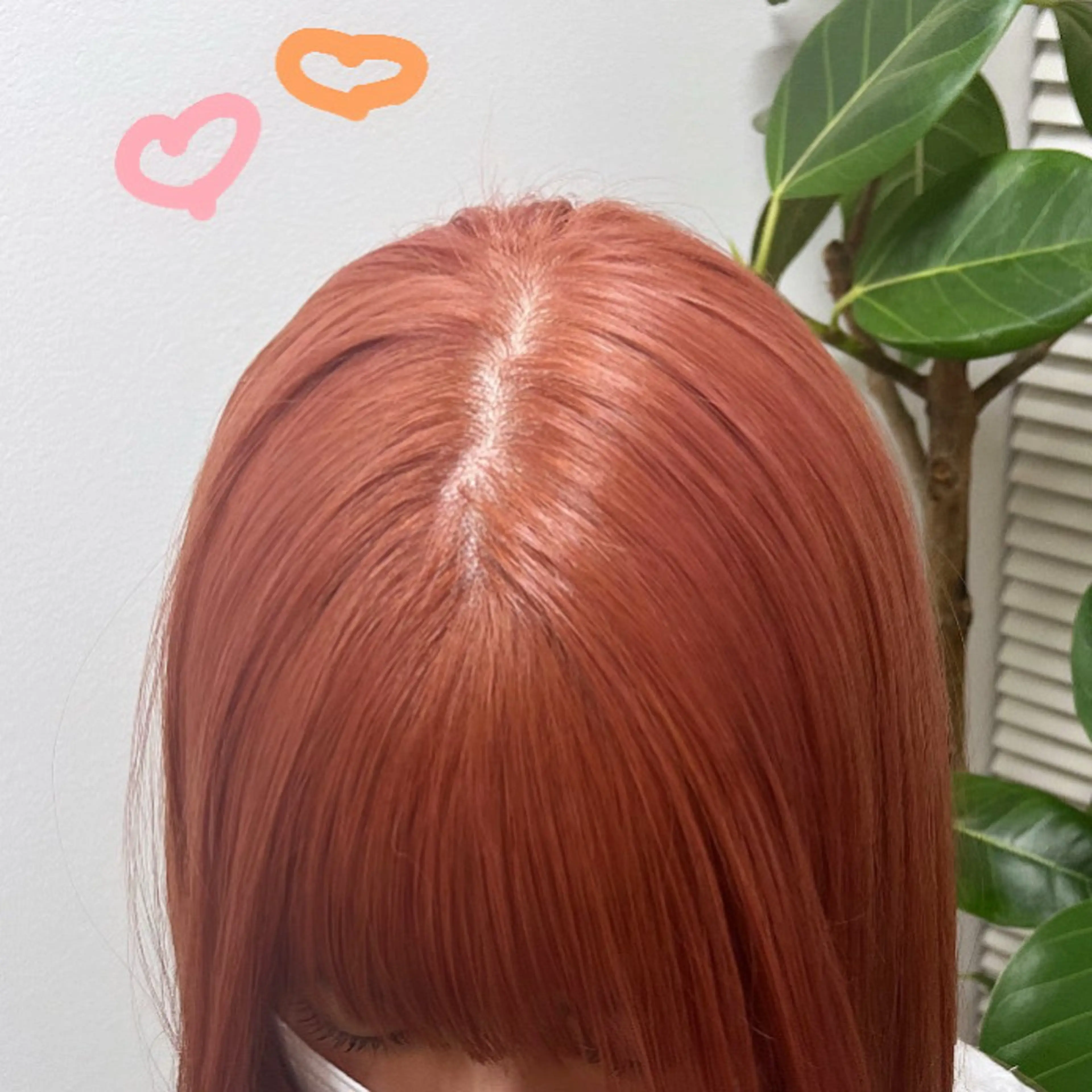 カラー オレンジ ピンクカラー ヘアカラー bon ami所属・むかいやま なおのヘアスタイル