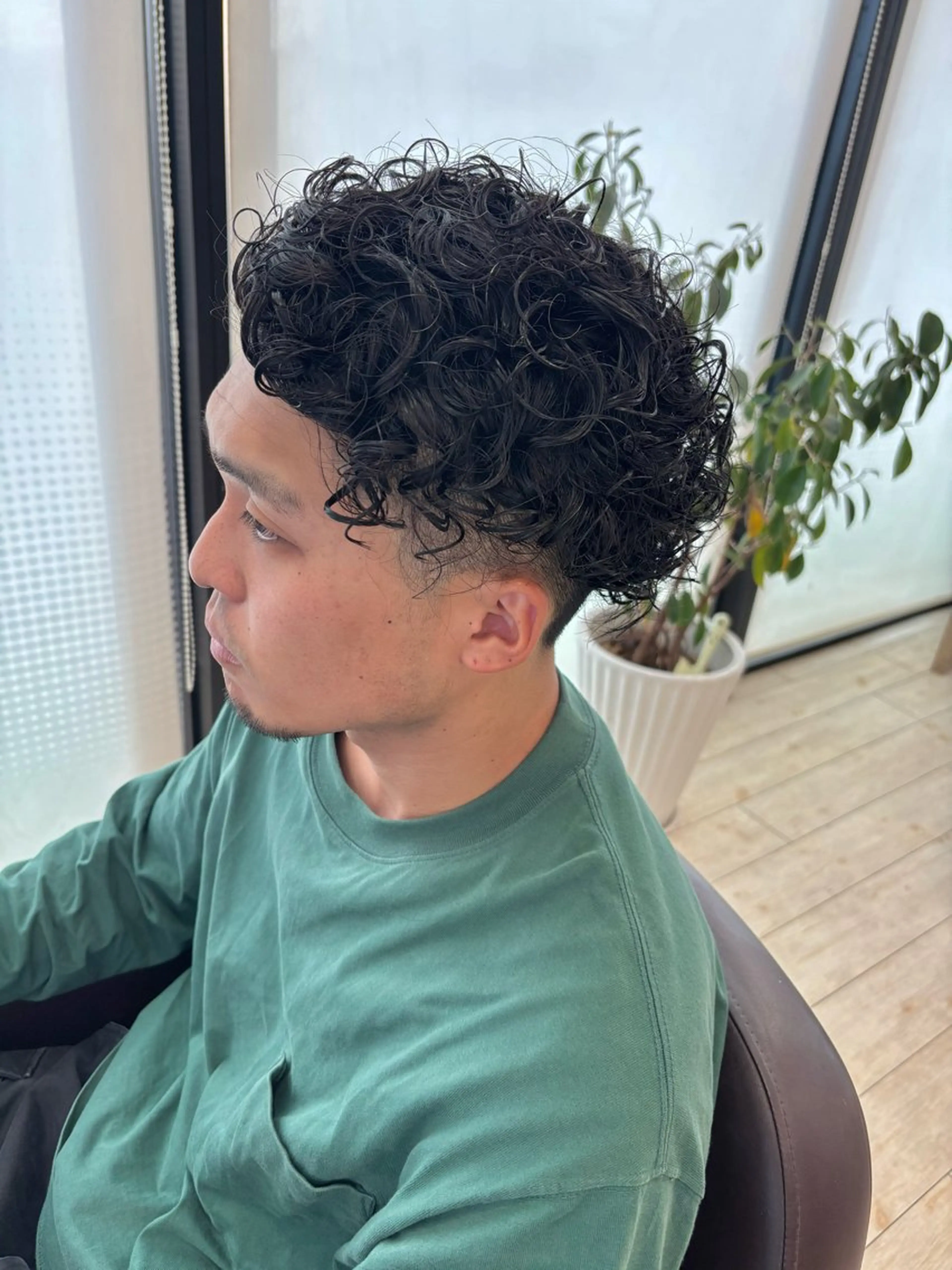 パーマ メンズ メンズパーマ 刈り上げ サソウ ユリエ🥥のヘアスタイル