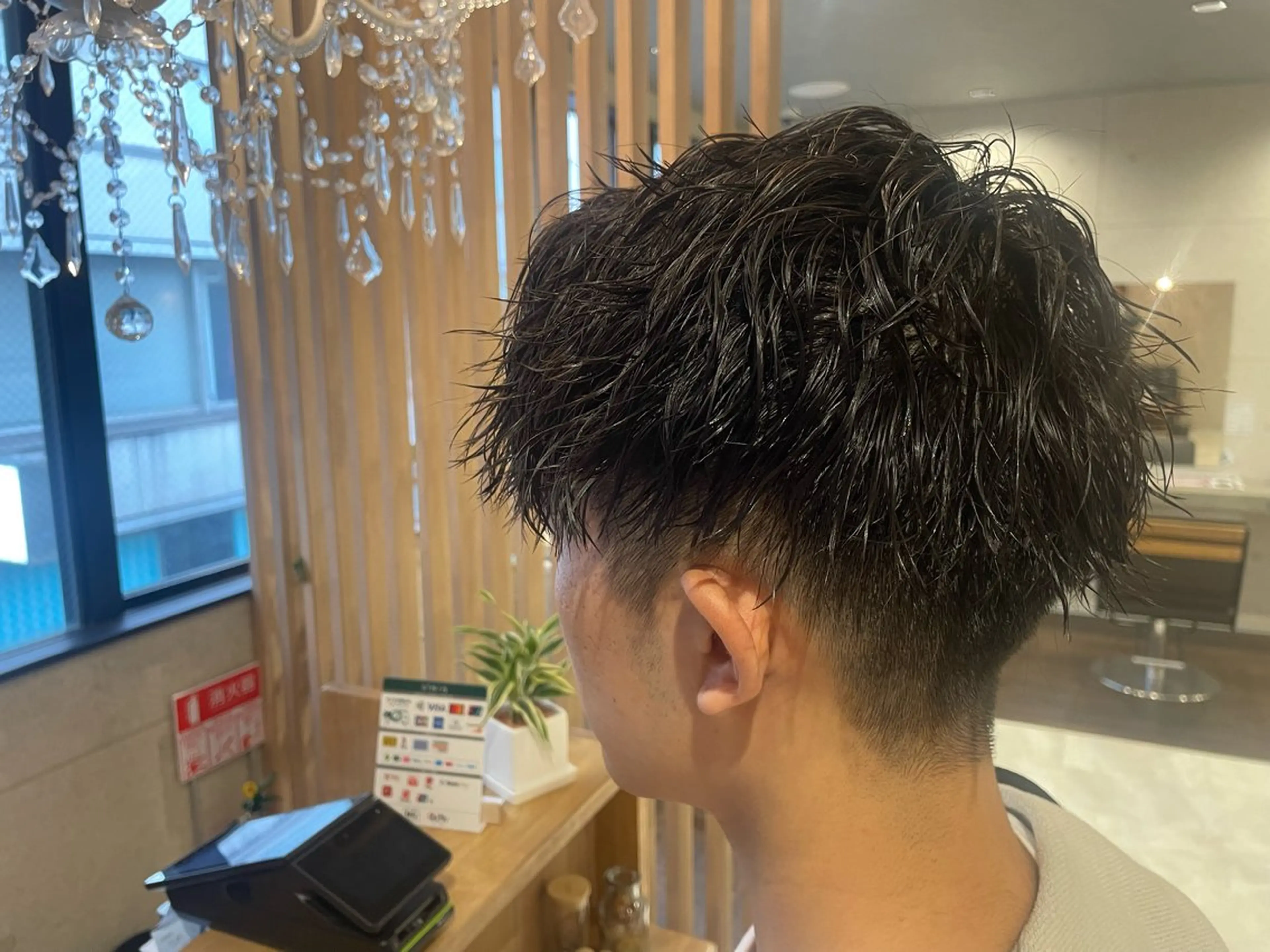 ショート パーマ メンズ カット パーマ 金森 斗夢のヘアスタイル
