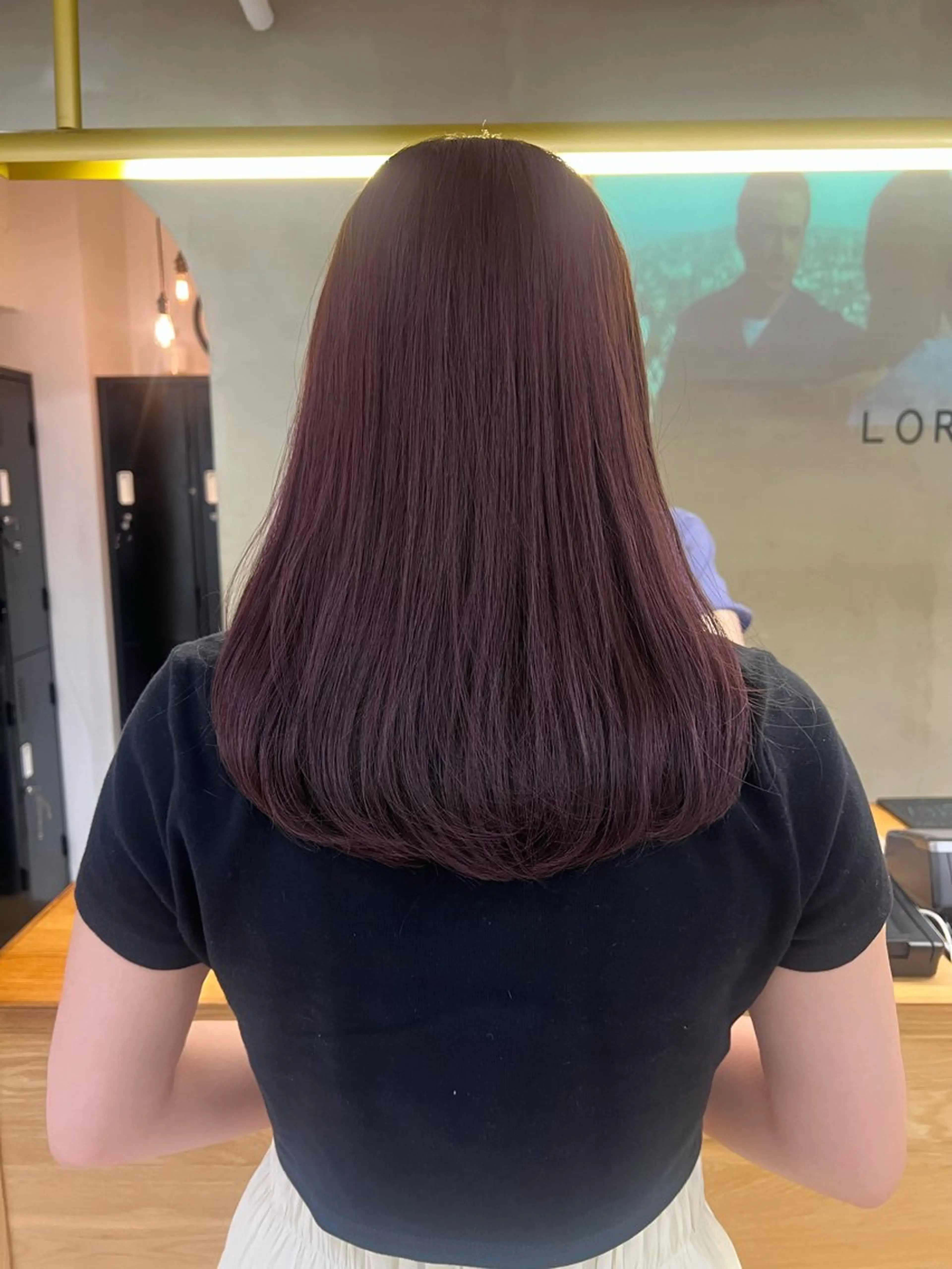 セミロング カラー 透明感カラー ピンクカラー カット ヘアカラー トリートメント レイヤーカット/暖色 カラー/mao🎀のヘアスタイル