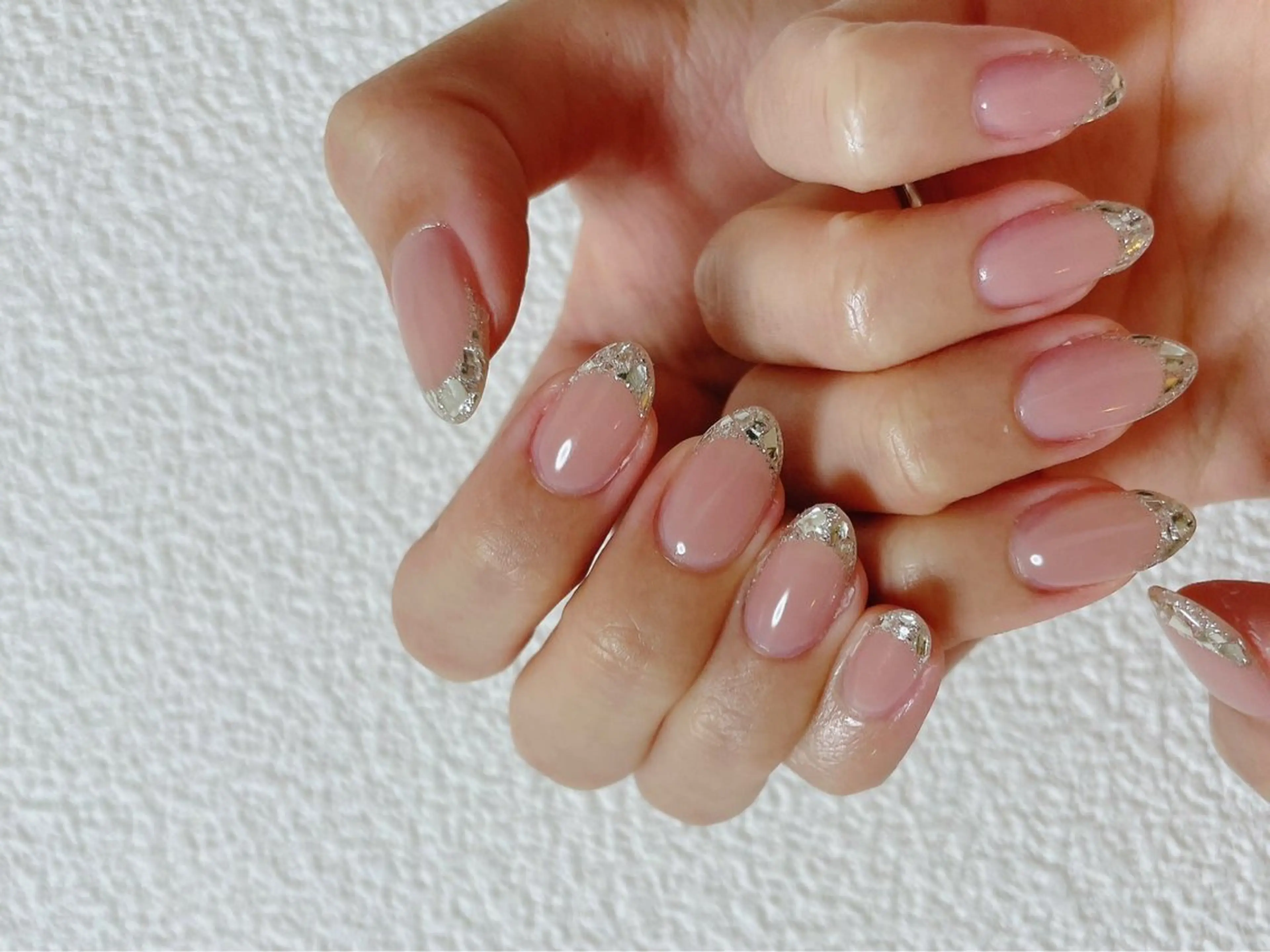 ネイル フレンチネイル ジェルネイル ガラスフレンチ 韓国ネイル マグネットネイル ハンドネイル kiki nail 二子玉川のネイルデザイン