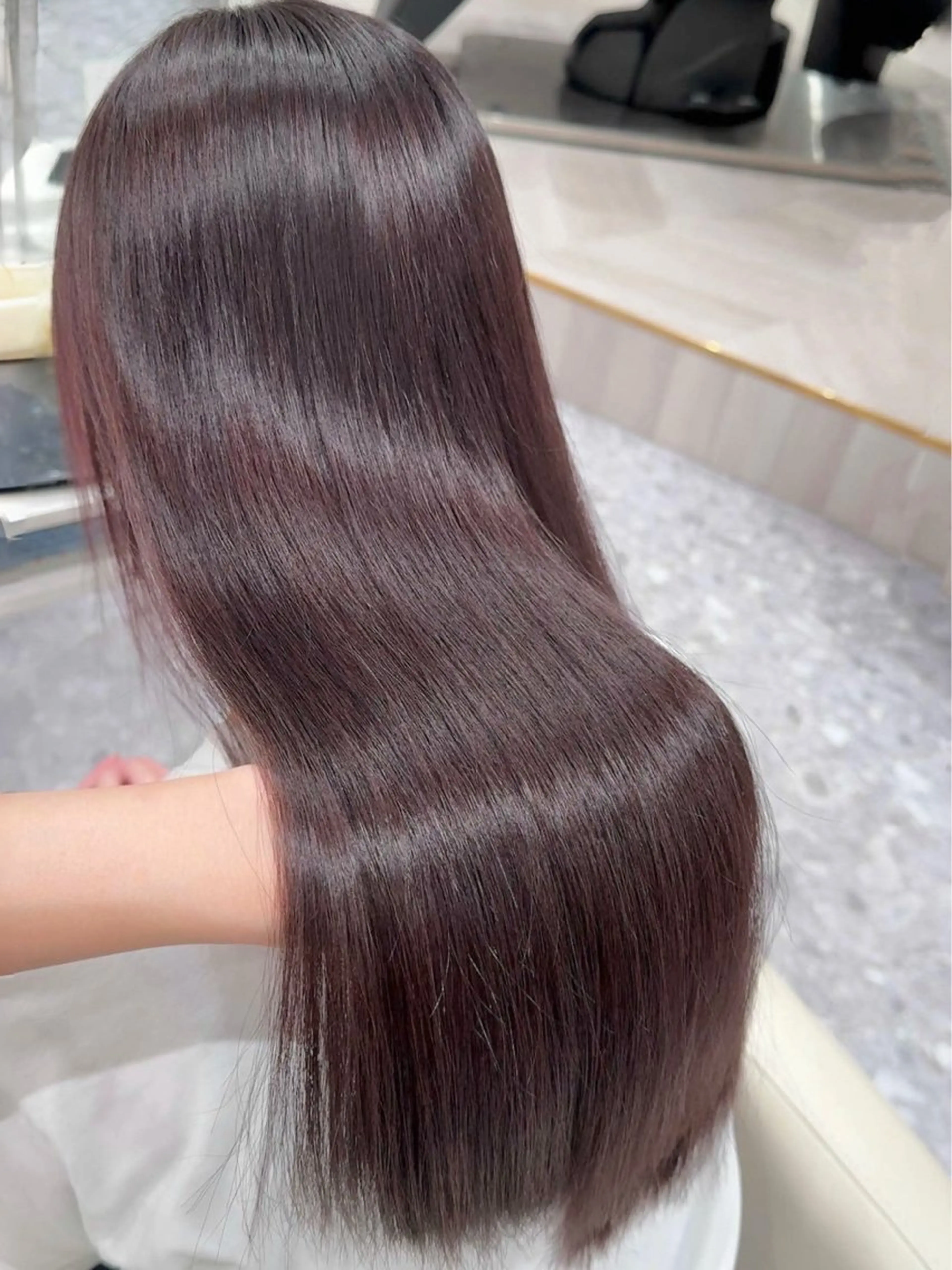 ロング カラー カット ヘアカラー トリートメント navi 武田葵のヘアスタイル