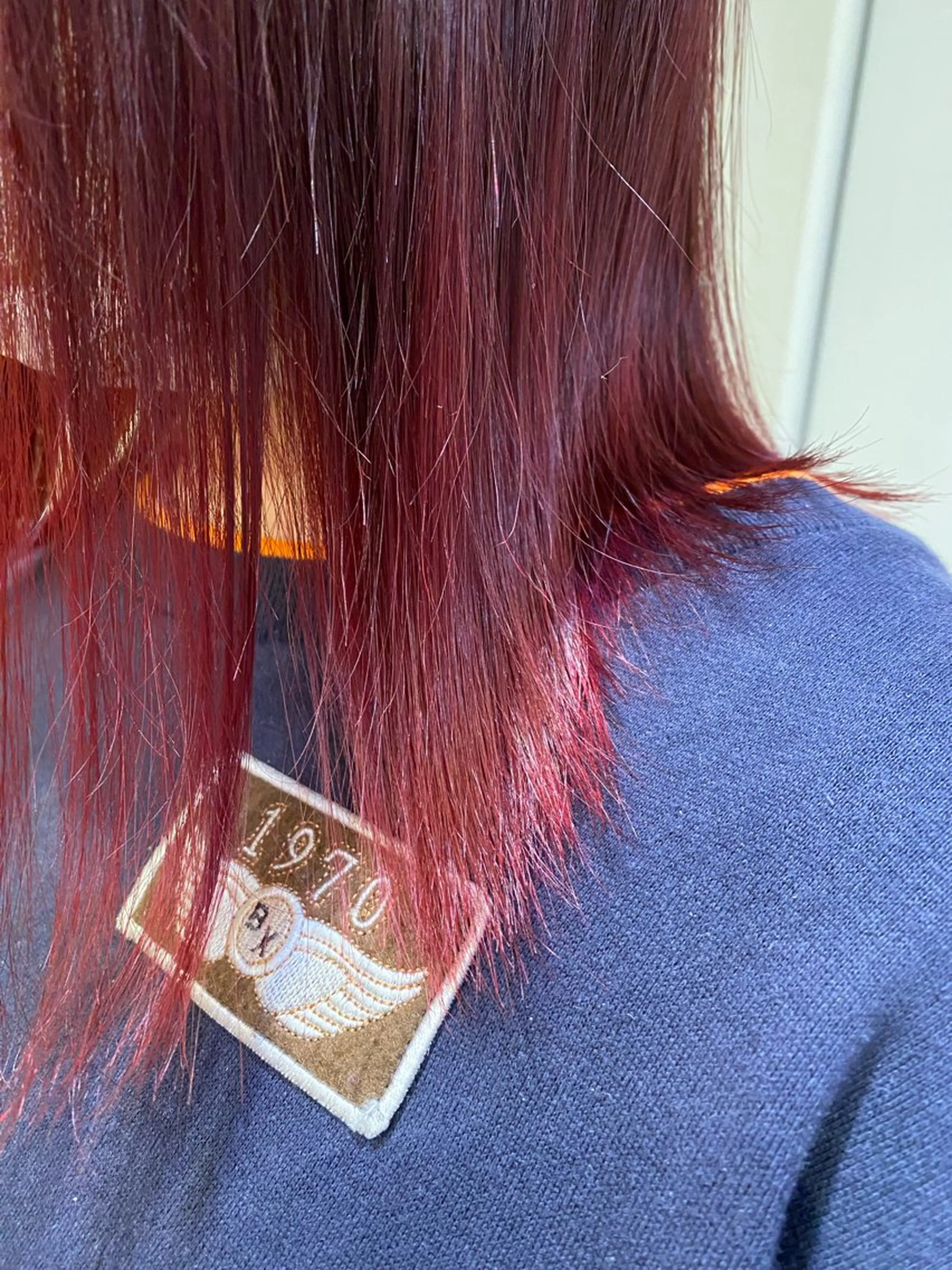 ロング カラー ブリーチ カシス オレンジ ピンクカラー レッドカラー 透明感×レイヤーカッ ト🌼kiraraのヘアスタイル