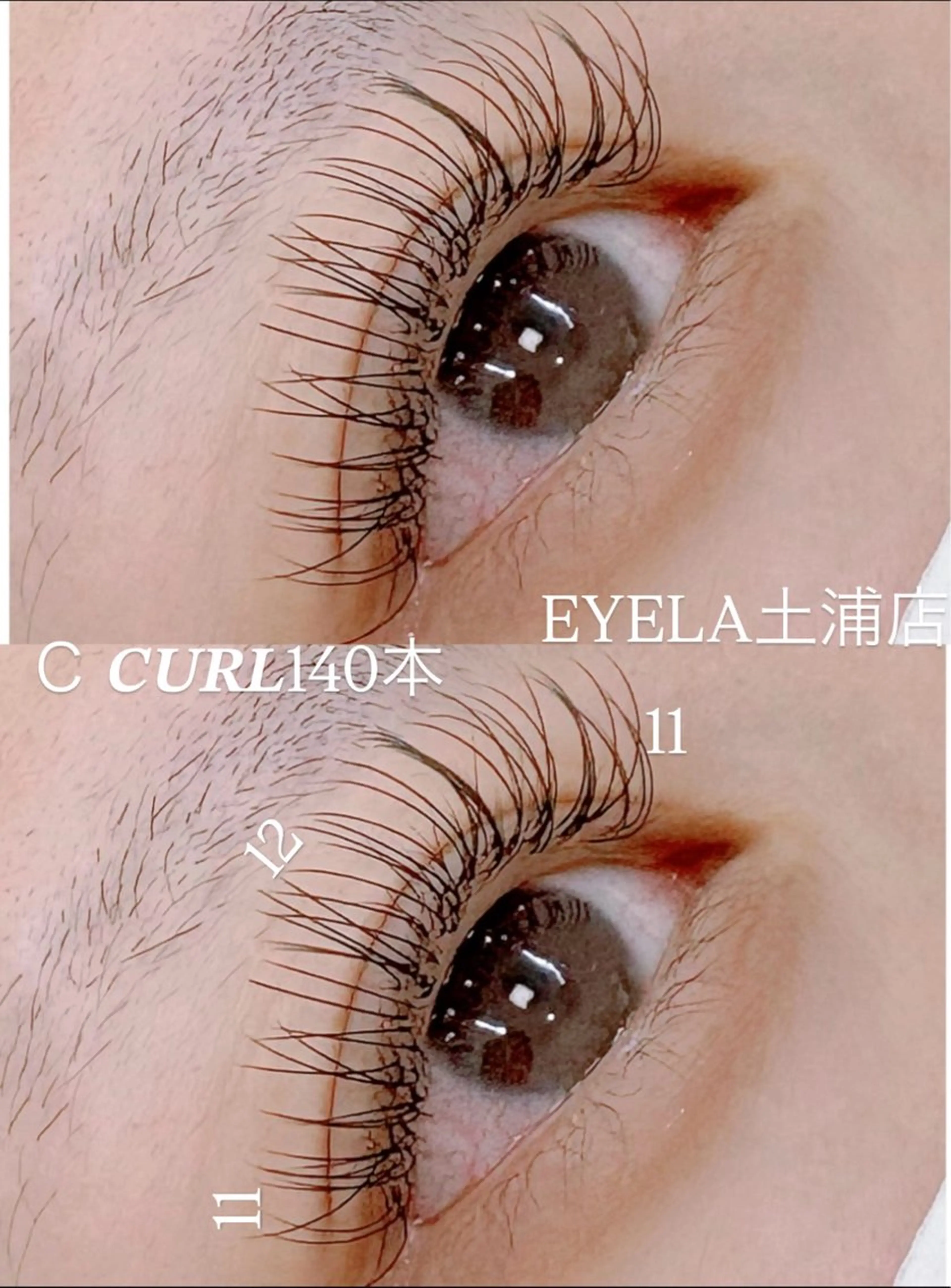 マツエク・マツパ Cカール キュート フラットラッシュ EYELA 土浦店 幕内のマツエク・マツパデザイン