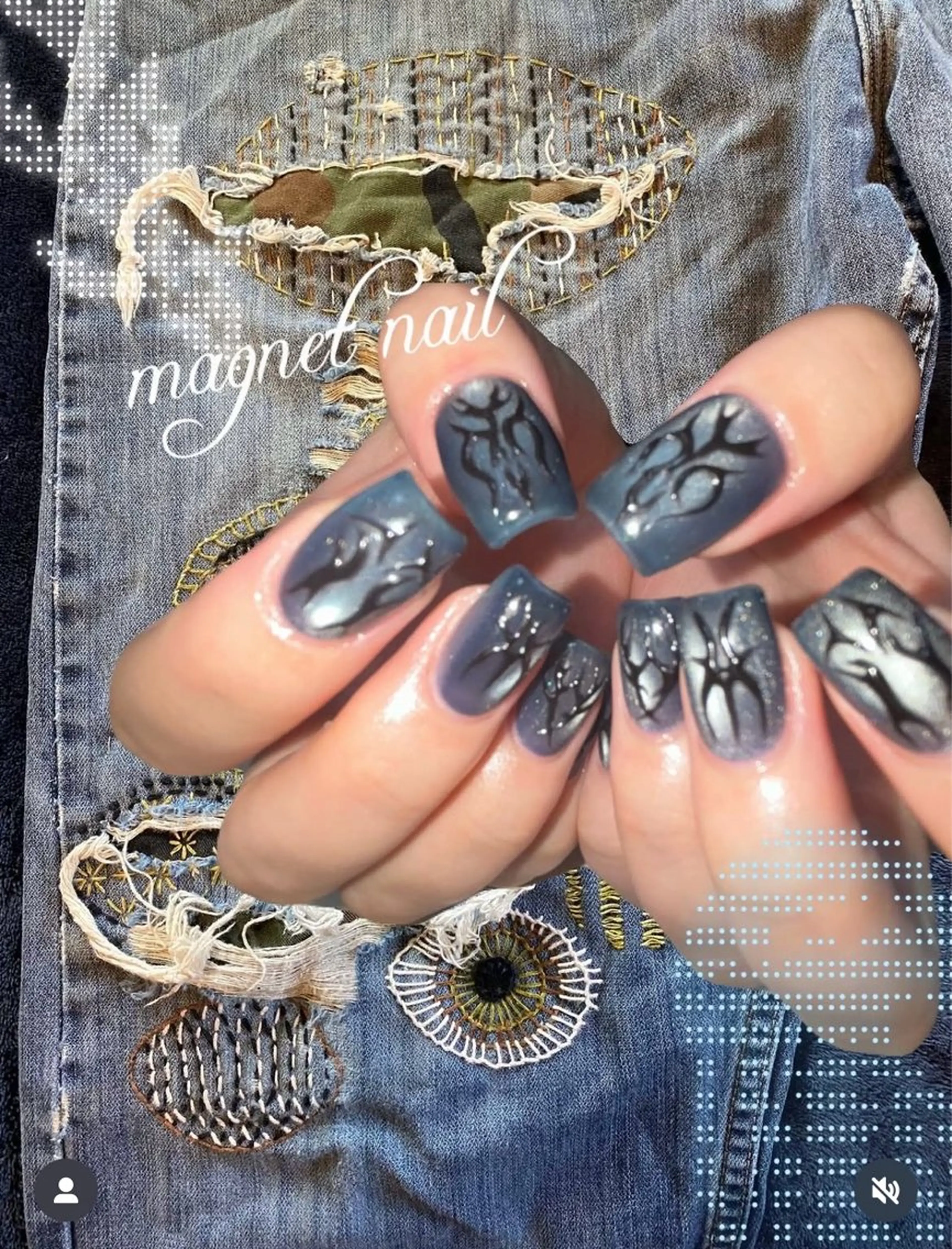 ネイル ハンドネイル フットネイル kana/モード ・グランジ໒꒱のネイルデザイン