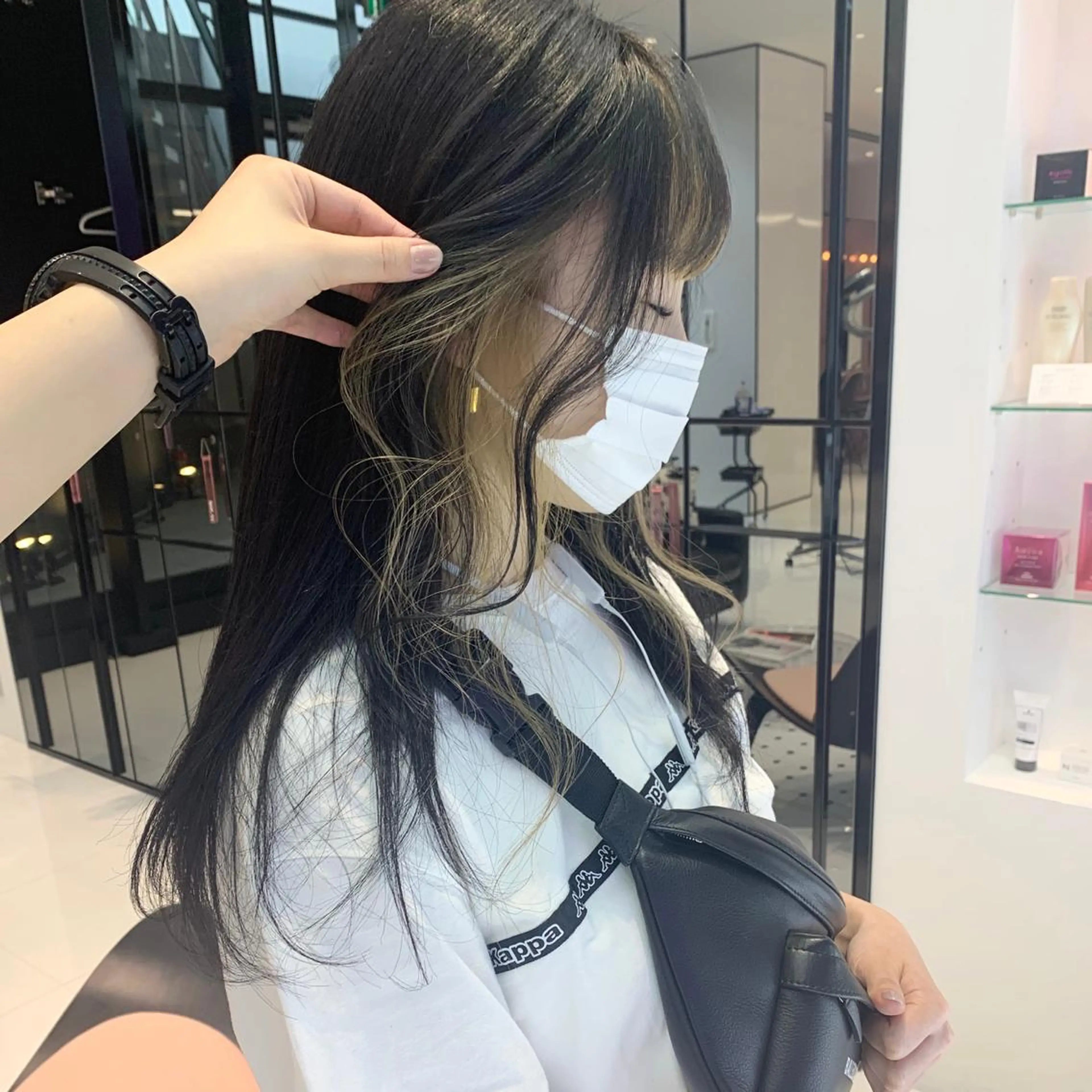 ロング カラー インナーカラー ハッシュカット/ハイ トーン/MANAMIのヘアスタイル