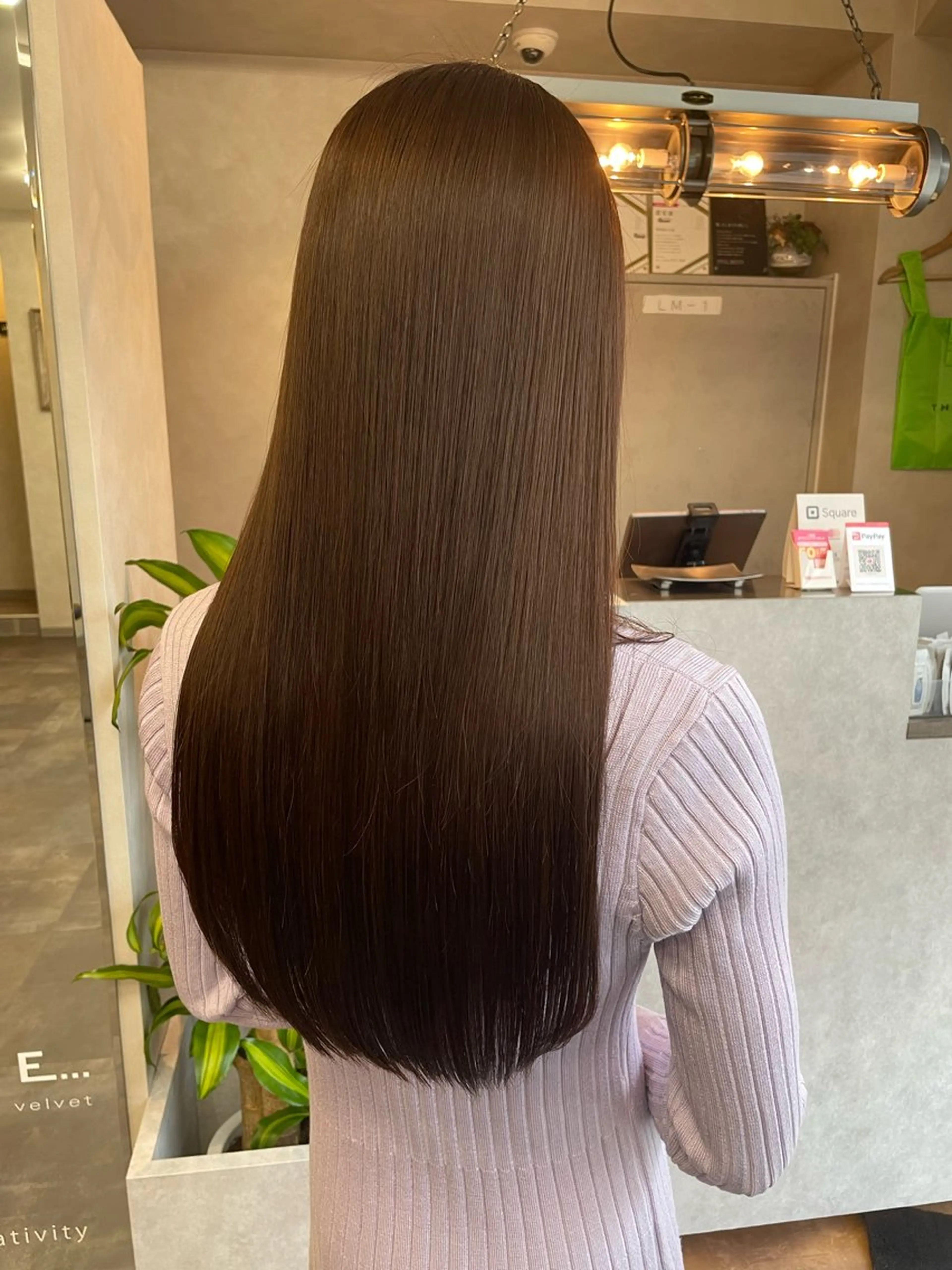 ロング カット 縮毛矯正 【髪質改善】 【酸性ストレート】のヘアスタイル