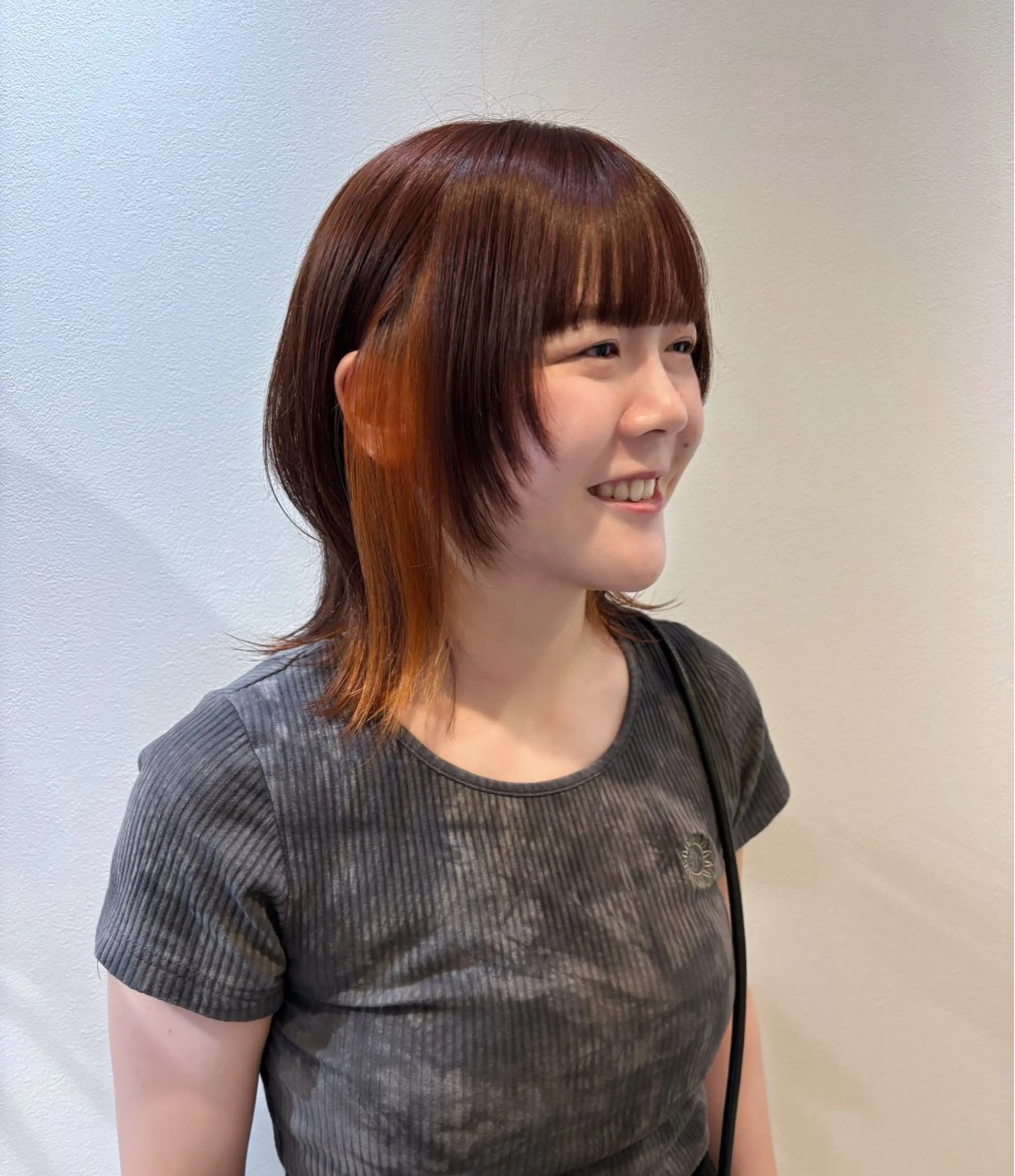 ミディアム ウルフカット カット ヘアカラー トリートメント ショート/レイヤー/ ボブ/安本和史のヘアスタイル