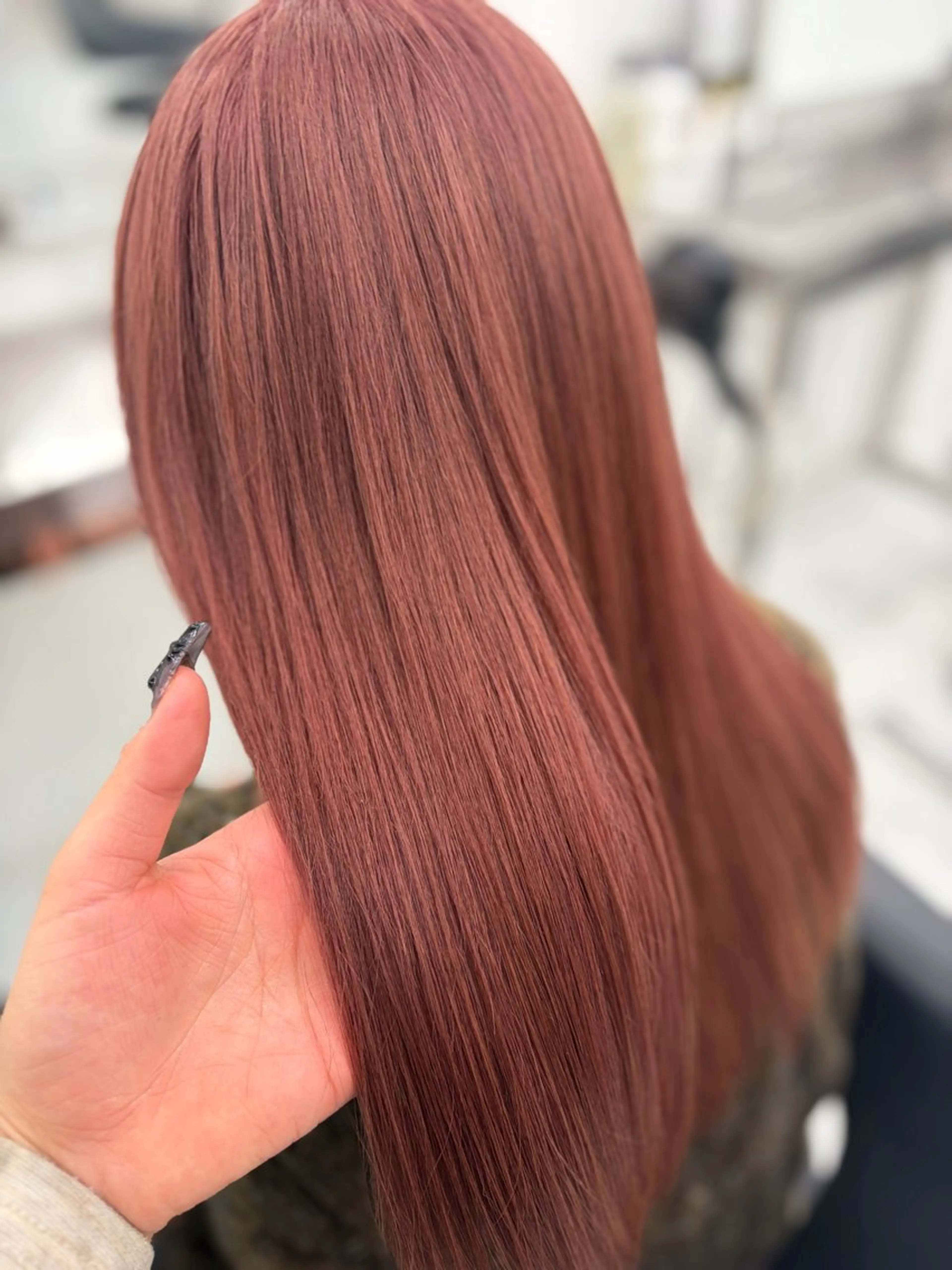 ロング カット ヘアカラー トリートメント ヘアセット 艶髪ハイトーンカラー 渋谷🎀ririkaのヘアスタイル