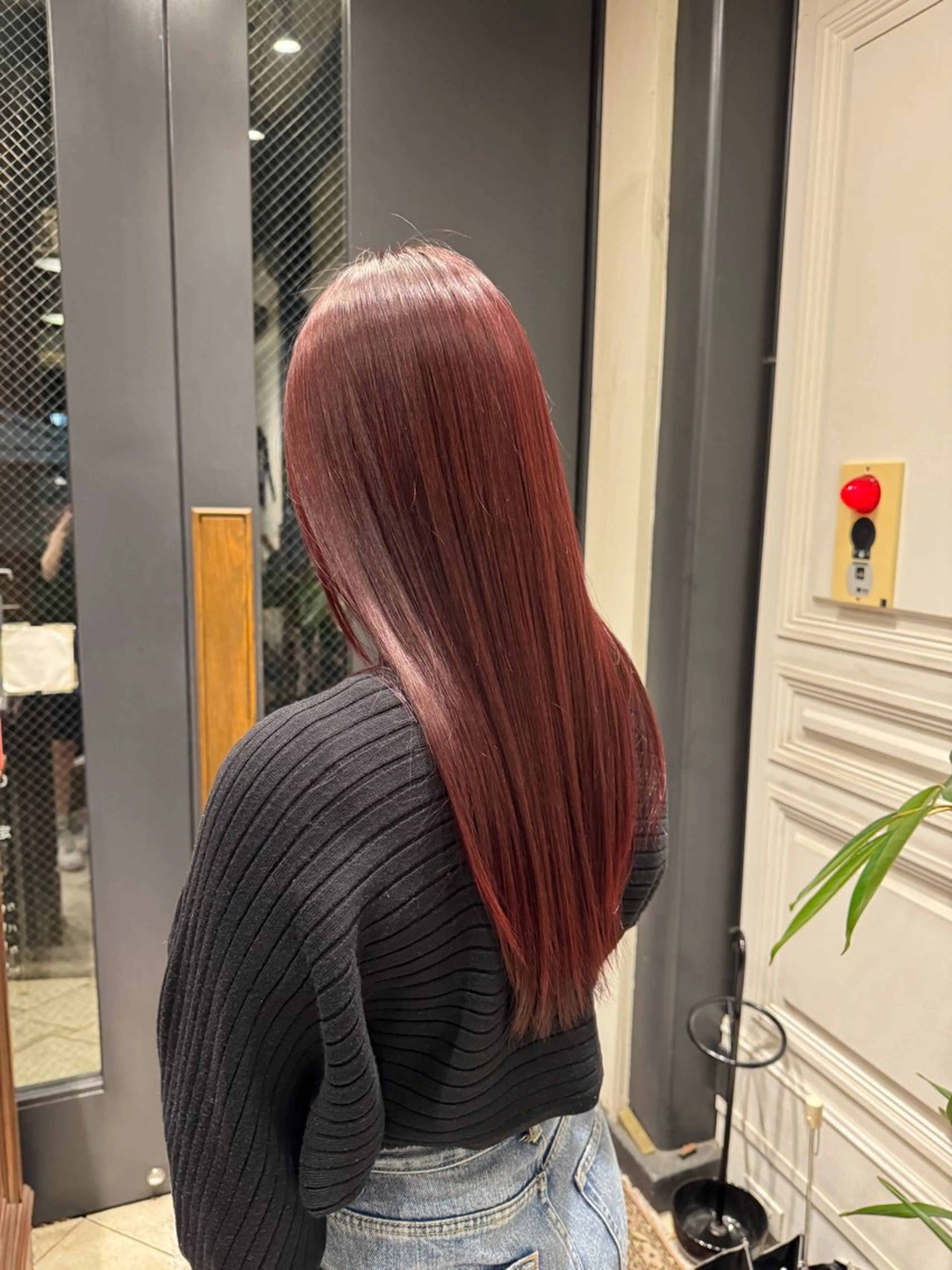 ロング カラー パーマ ストレートパーマ 縮毛矯正 大谷 静瑠のヘアスタイル