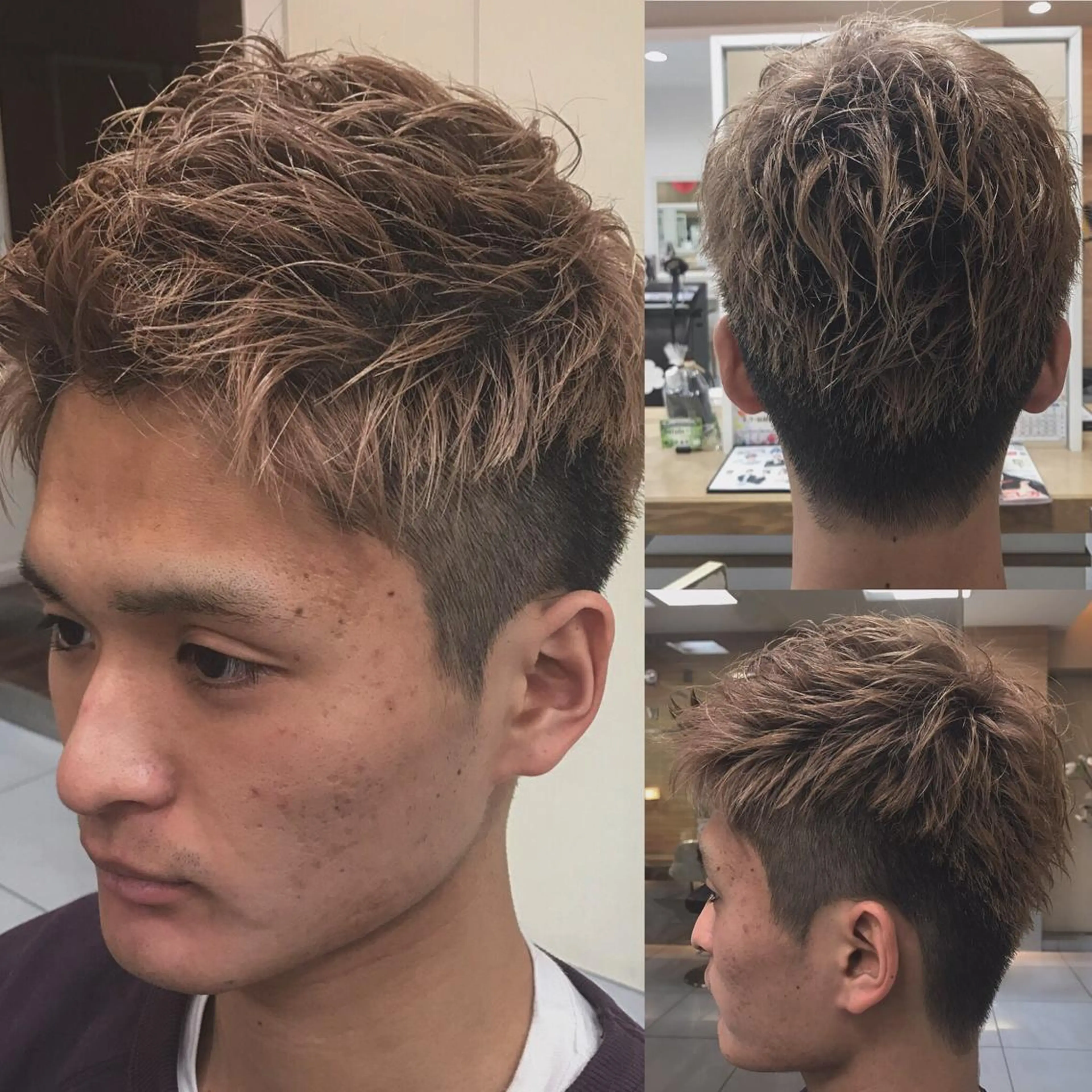 ショート カラー メンズ 縮毛/レイヤー 韓国/橋口のヘアスタイル