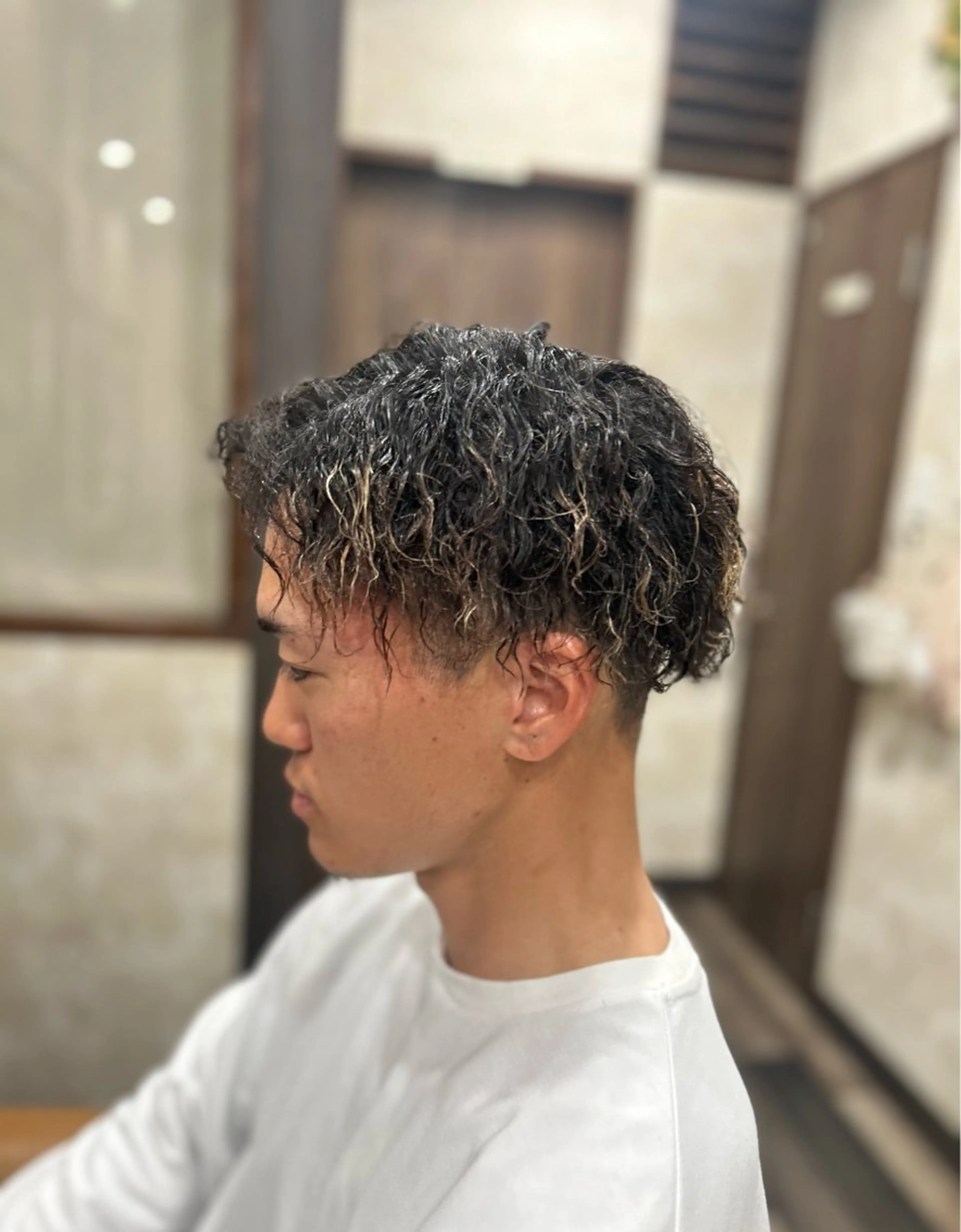 ミディアム パーマ メンズ カット パーマ メンズカット/ 雄大のヘアスタイル