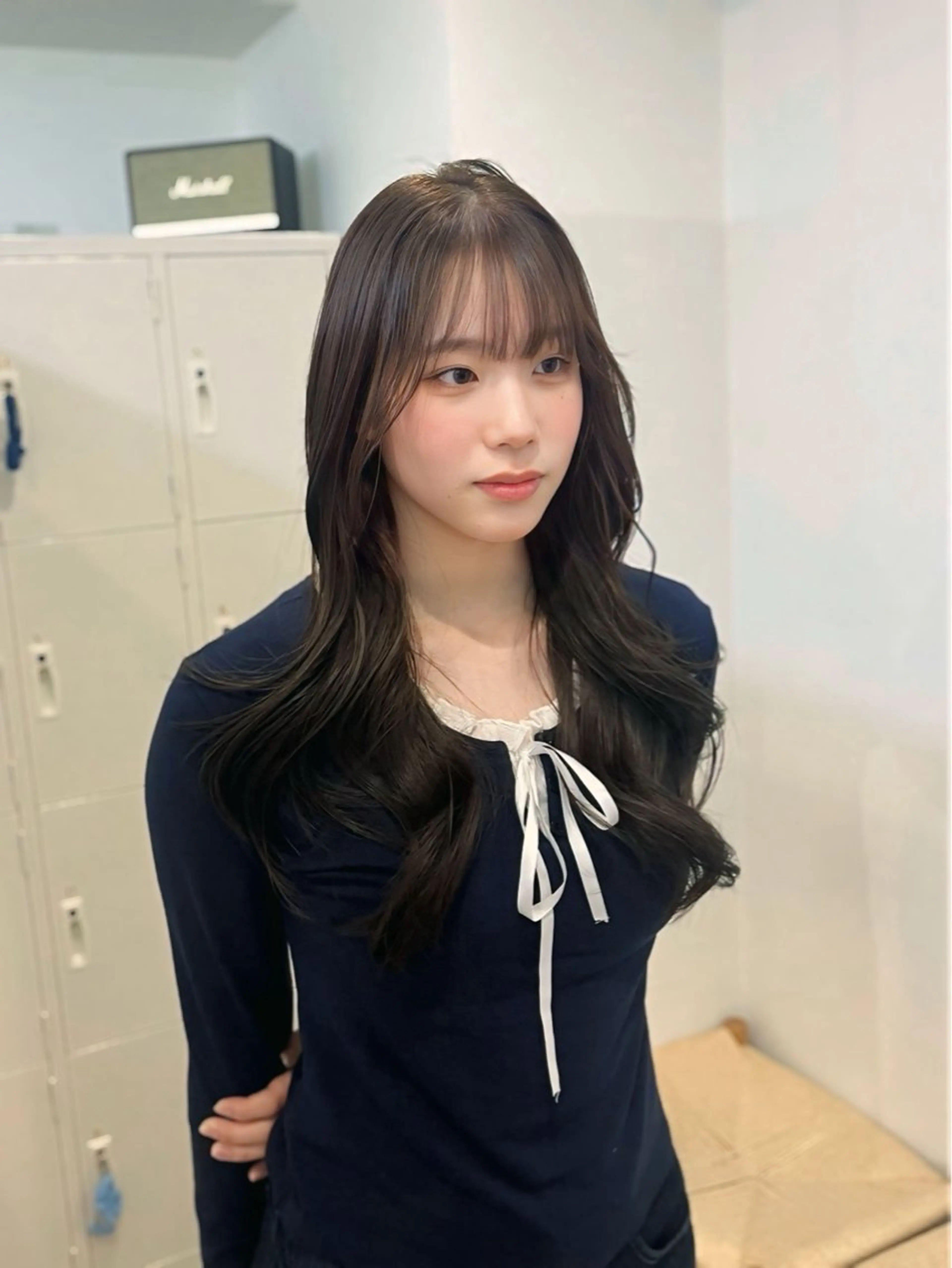 ロング カラー ベージュカラー ブリーチ 透明感カラー ブリーチなしカラー オリーブベージュ カット ヘアカラー トリートメント 𝒀𝒖𝒊𝒏𝒂 梅田/透明感カラーのヘアスタイル