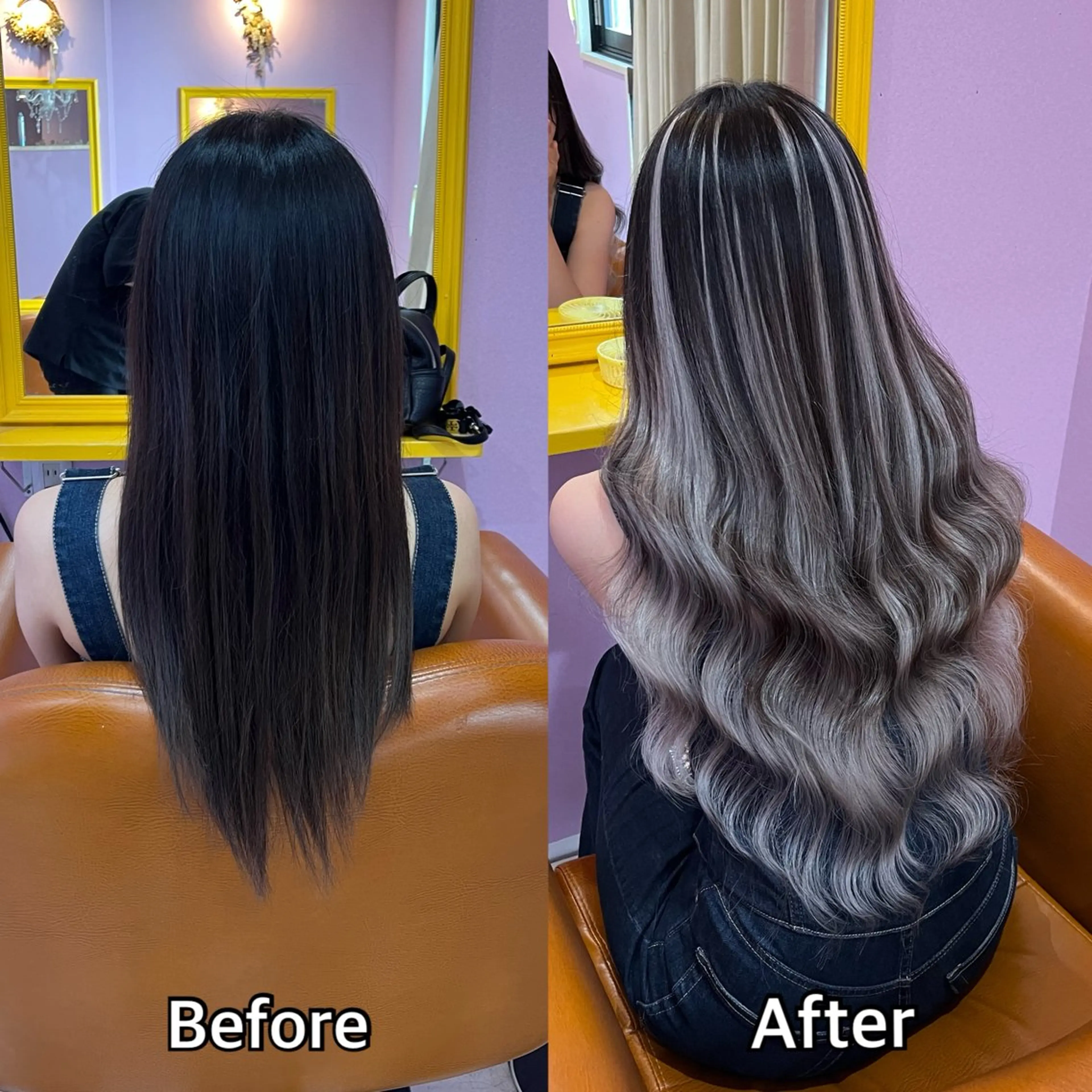 ロング シール+ちび編み込み エクステ梅田🐨のヘアスタイル