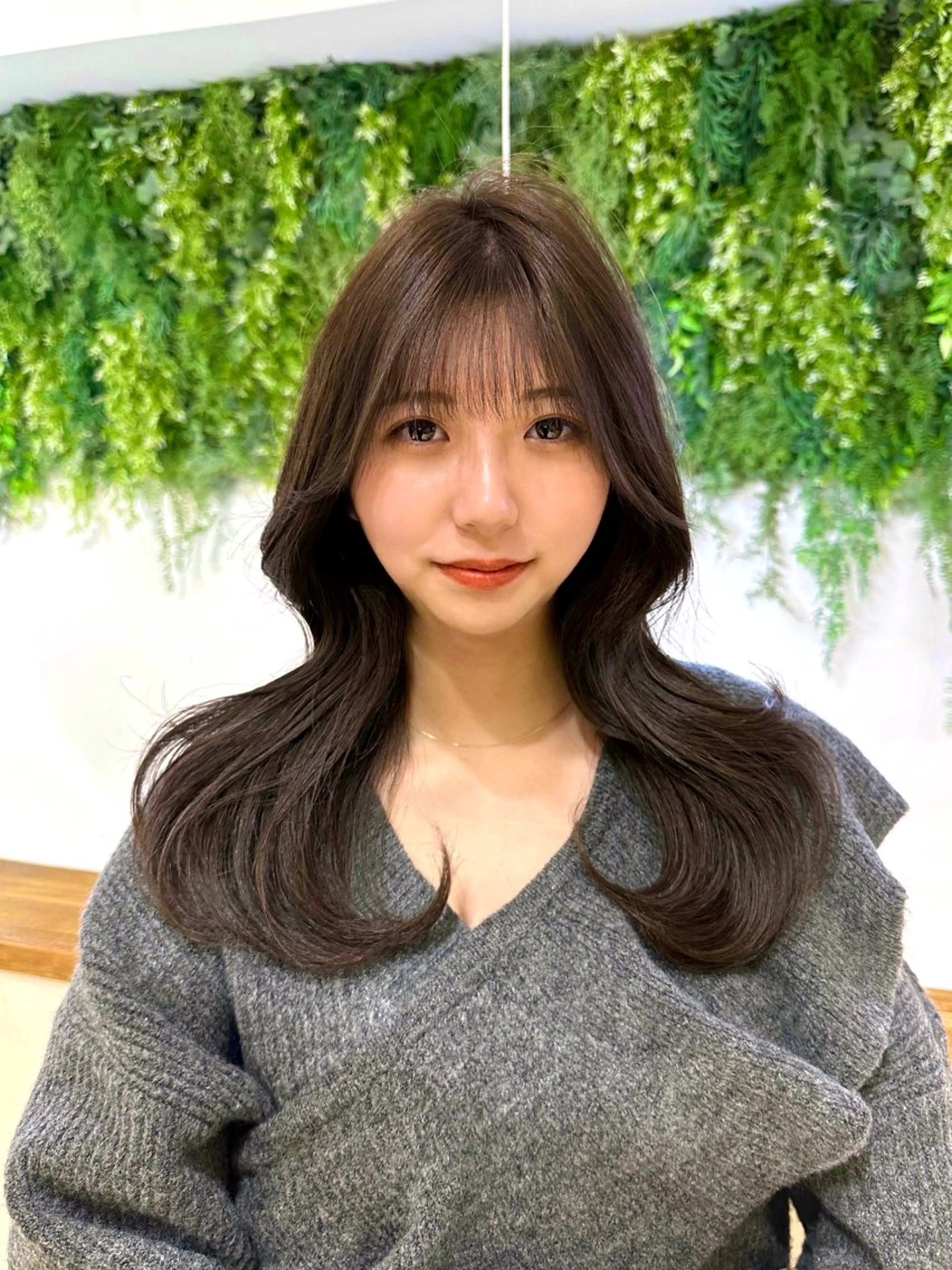 ロング カラー くびれヘア 顔周りカット 韓国風ヘア レイヤーカット レイヤー/韓国ヘア /顔周り/大久保貴之のヘアスタイル