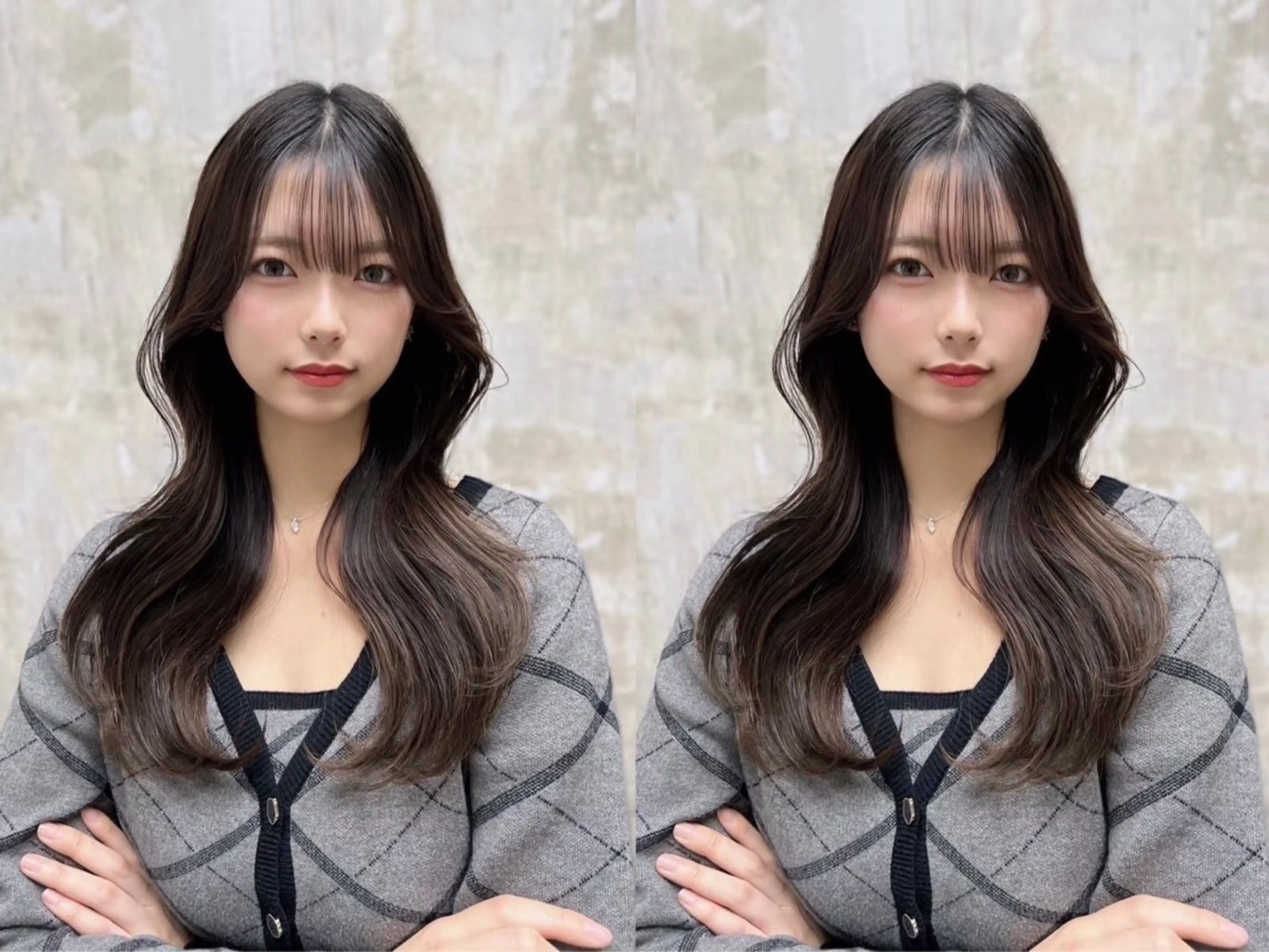 カラー グレージュ eve🐰束間まつ毛 /透明感カラーのヘアスタイル