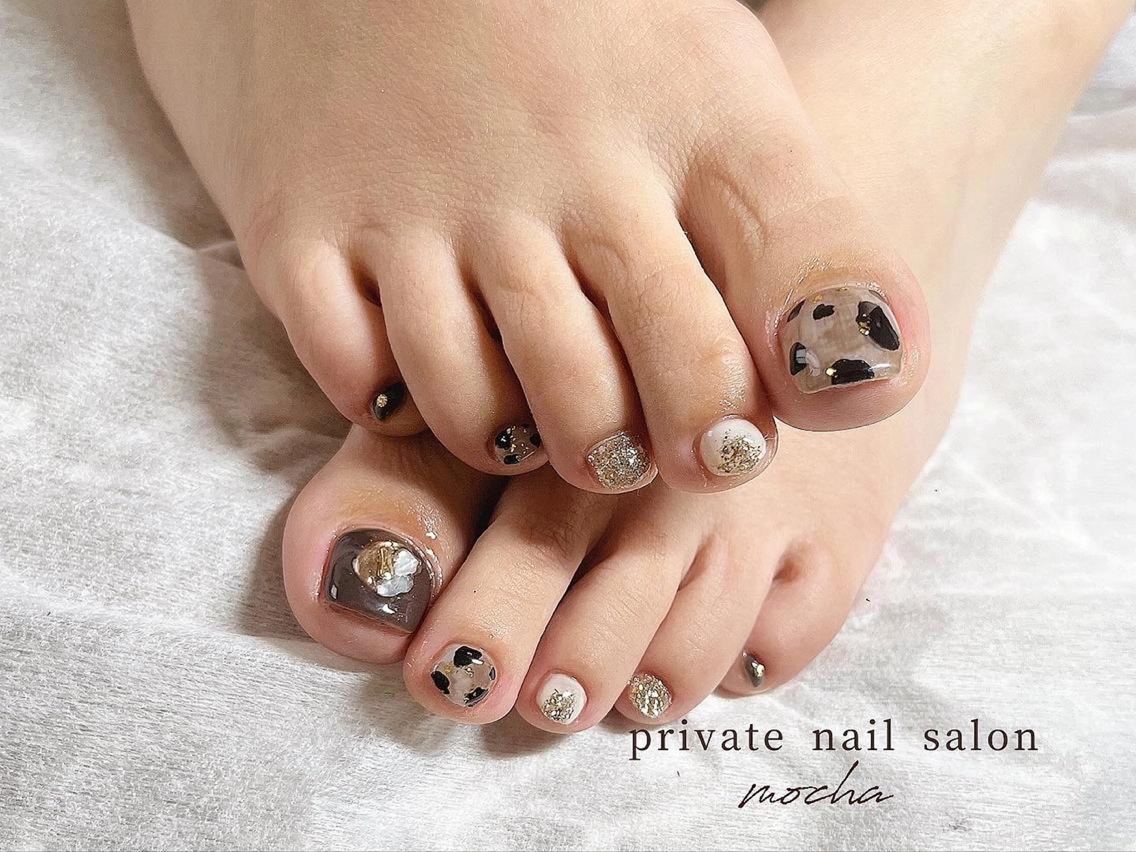 ネイル アートネイル カジュアル チークネイル フレンチネイル ジェルネイル フットネイル mocha nailのネイルデザイン