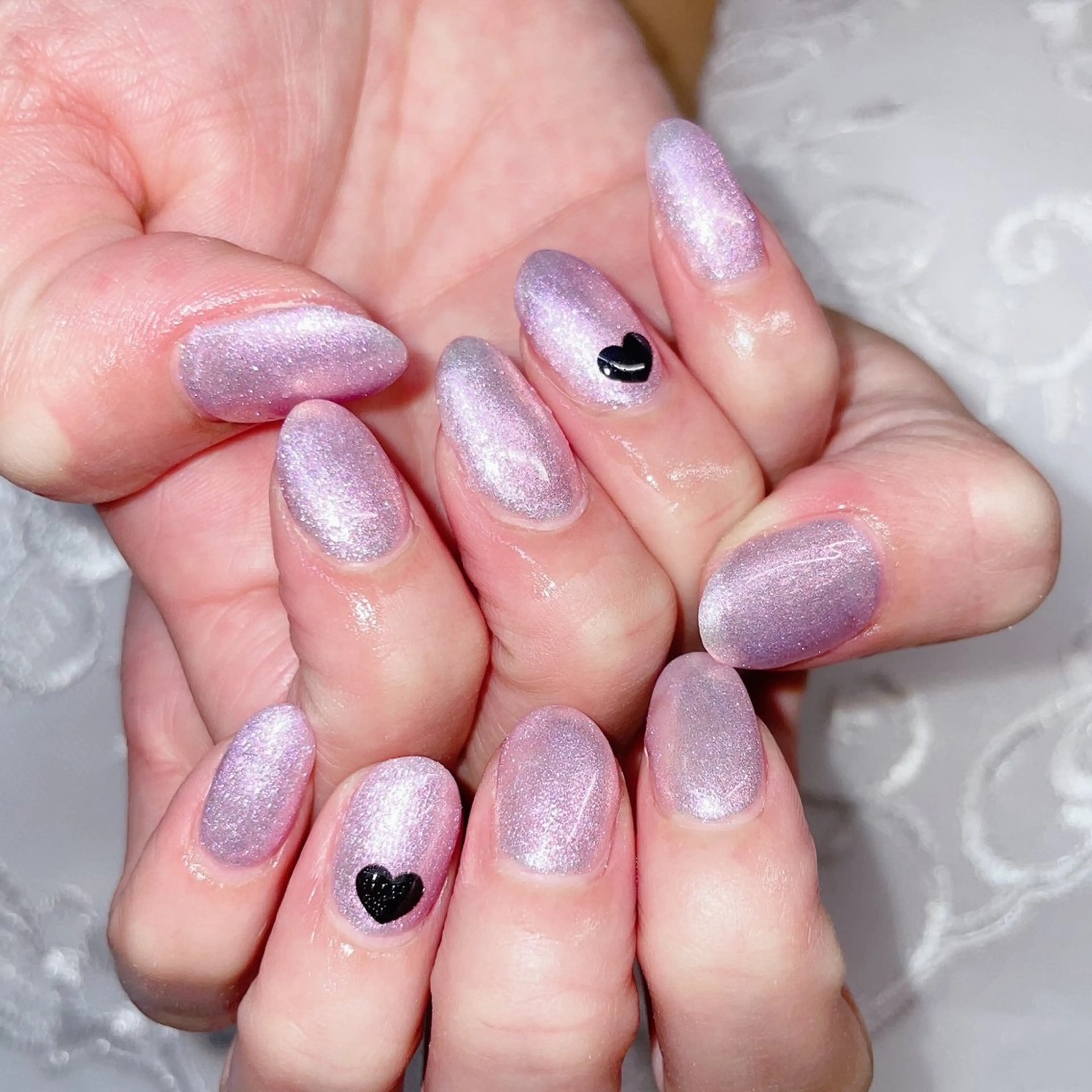 ミディアム ハンドネイル ハンドケア 💜MIYA nail川崎店のネイルデザイン