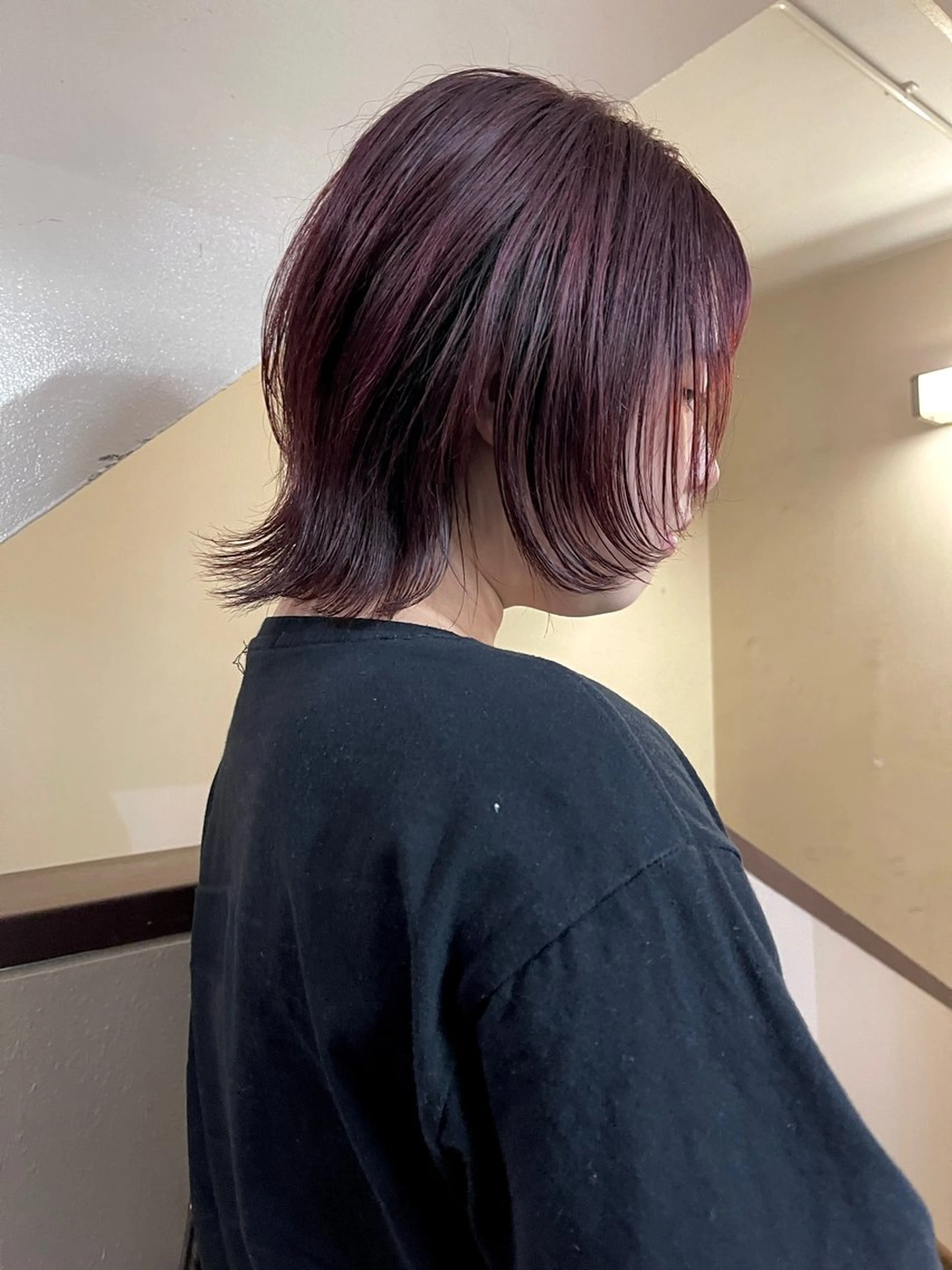 ミディアム カラー カット ヘアカラー トリートメント ヘアセット 安部佑哉/ハイトーン /レイヤー/グランジのヘアスタイル