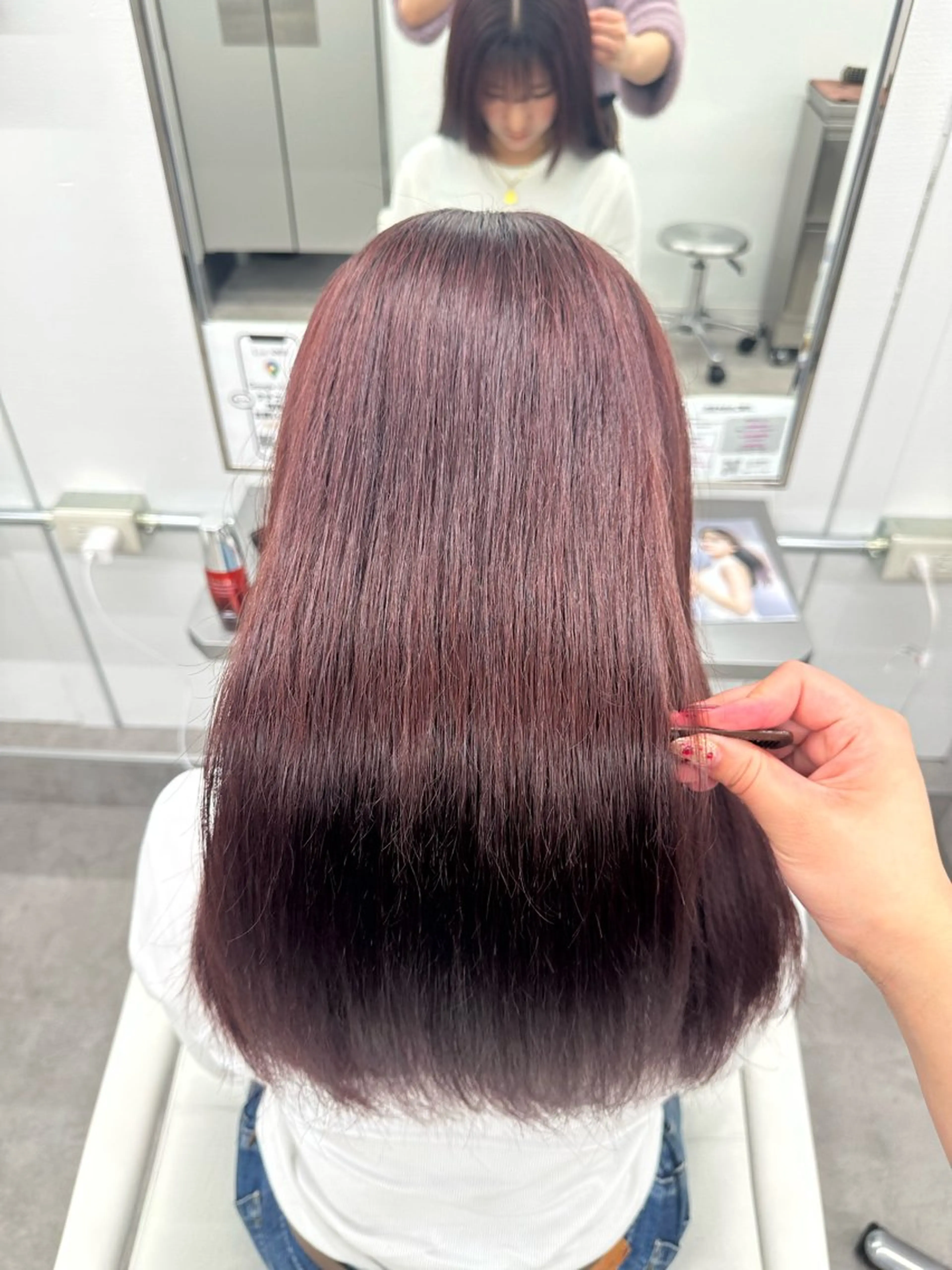 セミロング カラー レッドカラー 🌟モデル募集 /さら🩷のヘアスタイル