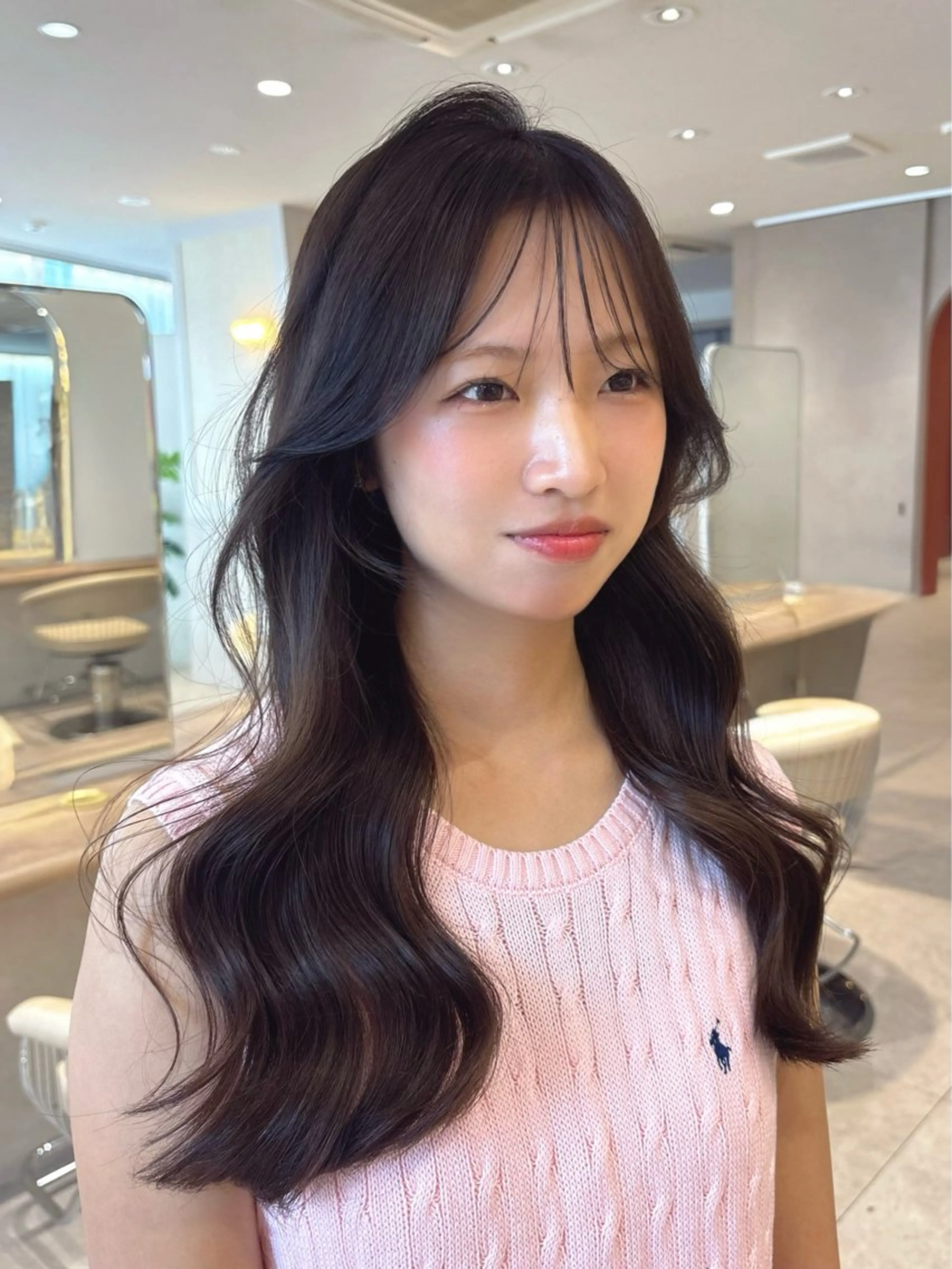 【韓国風顔まわりカット＋全体カット付クーポン✂️】顔まわりアイロンのレクチャー有り♪の写真