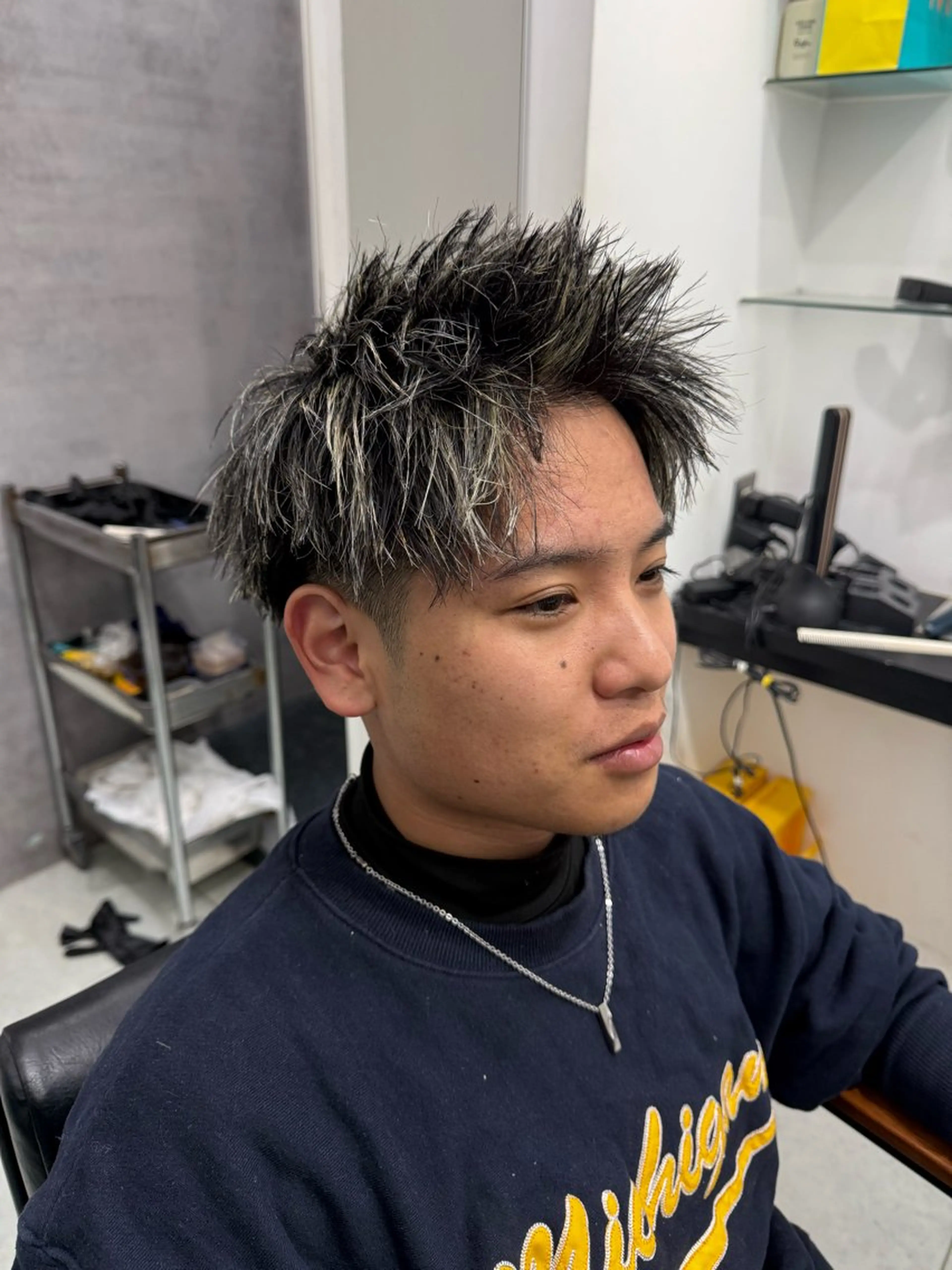 ショート カラー メンズ メンズメッシュ メッシュ NEXT静岡所属・メンズカット/ 静岡メンズ/ひよりのヘアスタイル