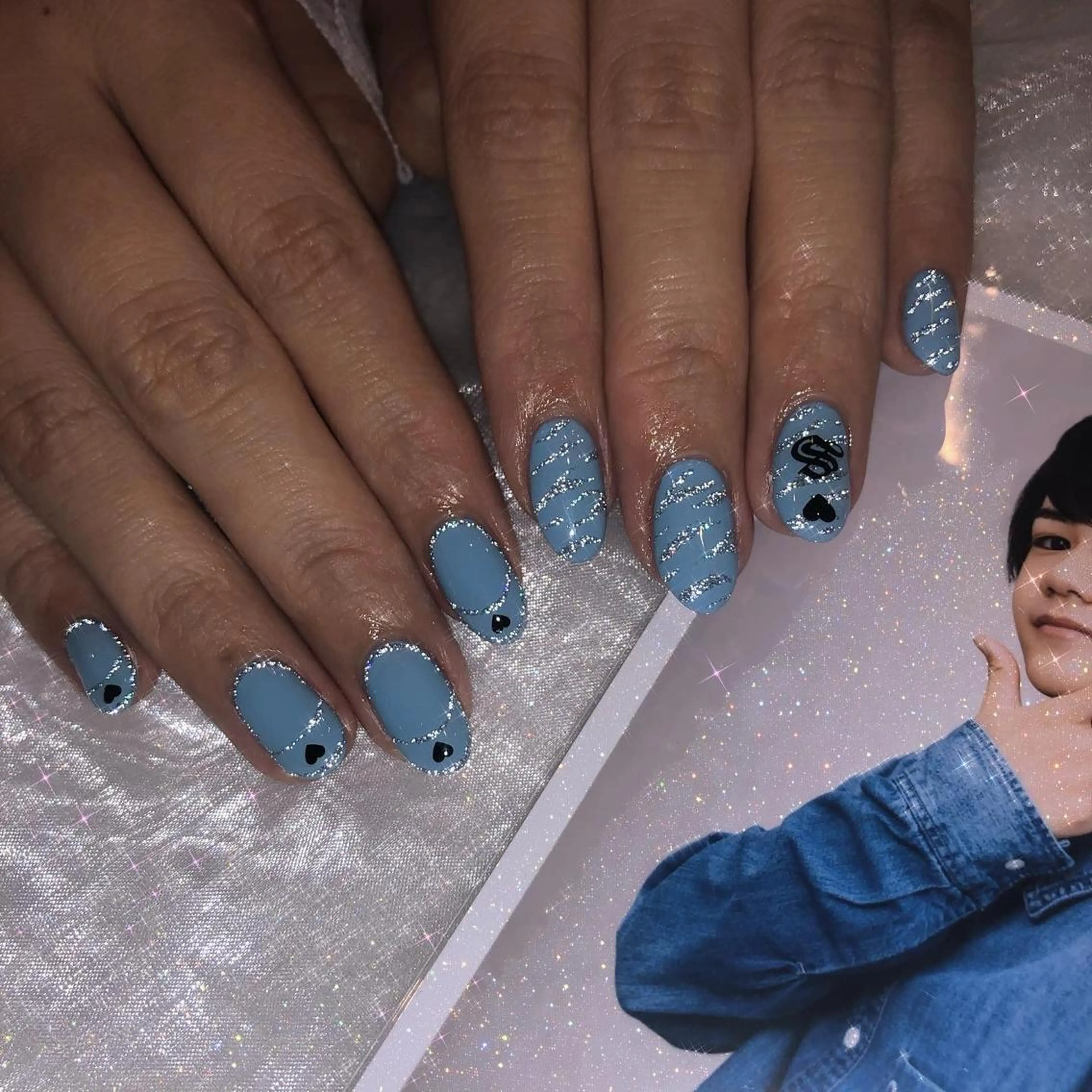 ネイル フラッシュネイル ハンドネイル La neige* yuki 🥯🍑のネイルデザイン