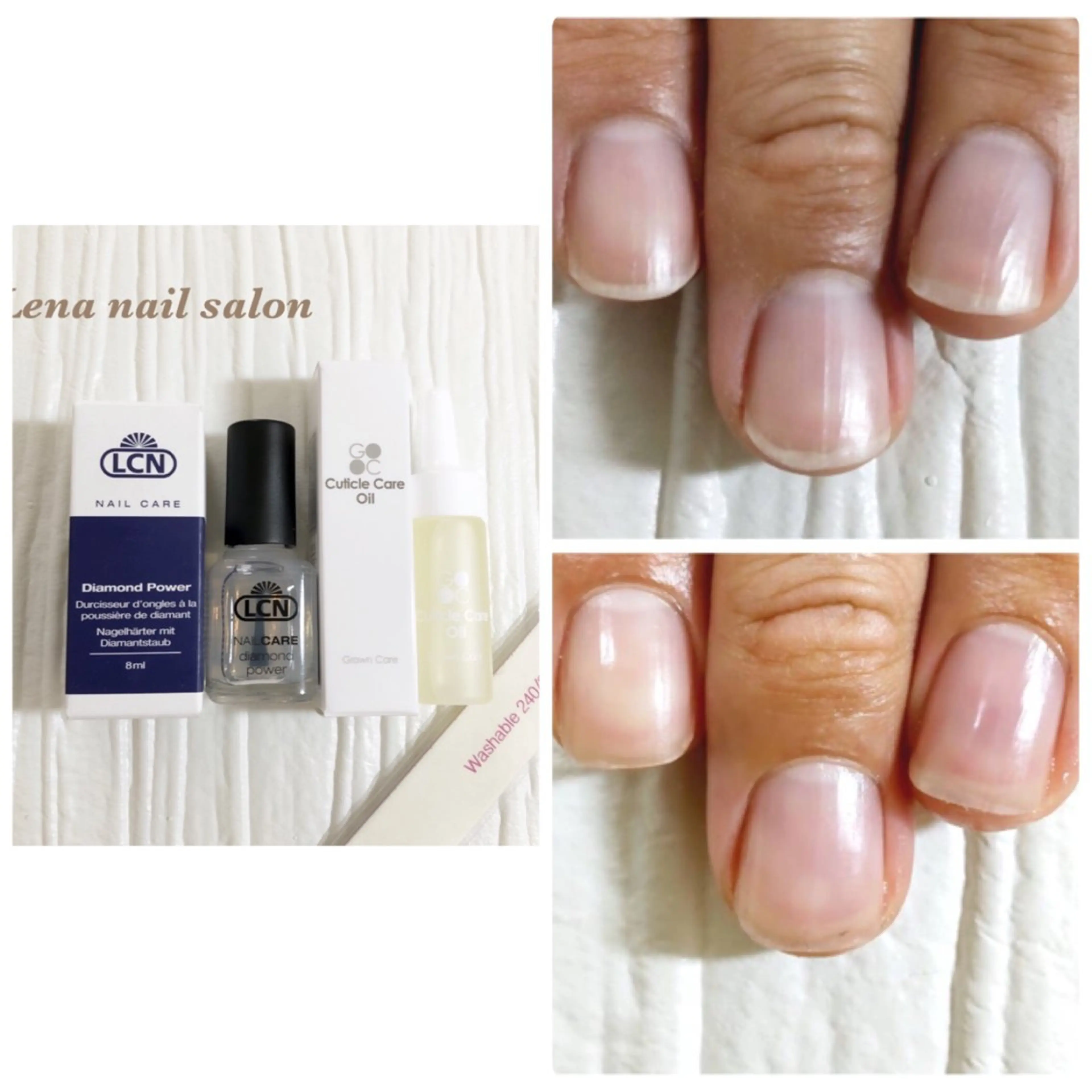 ネイル 自爪育成ネイルケア Lena  nailのネイルデザイン