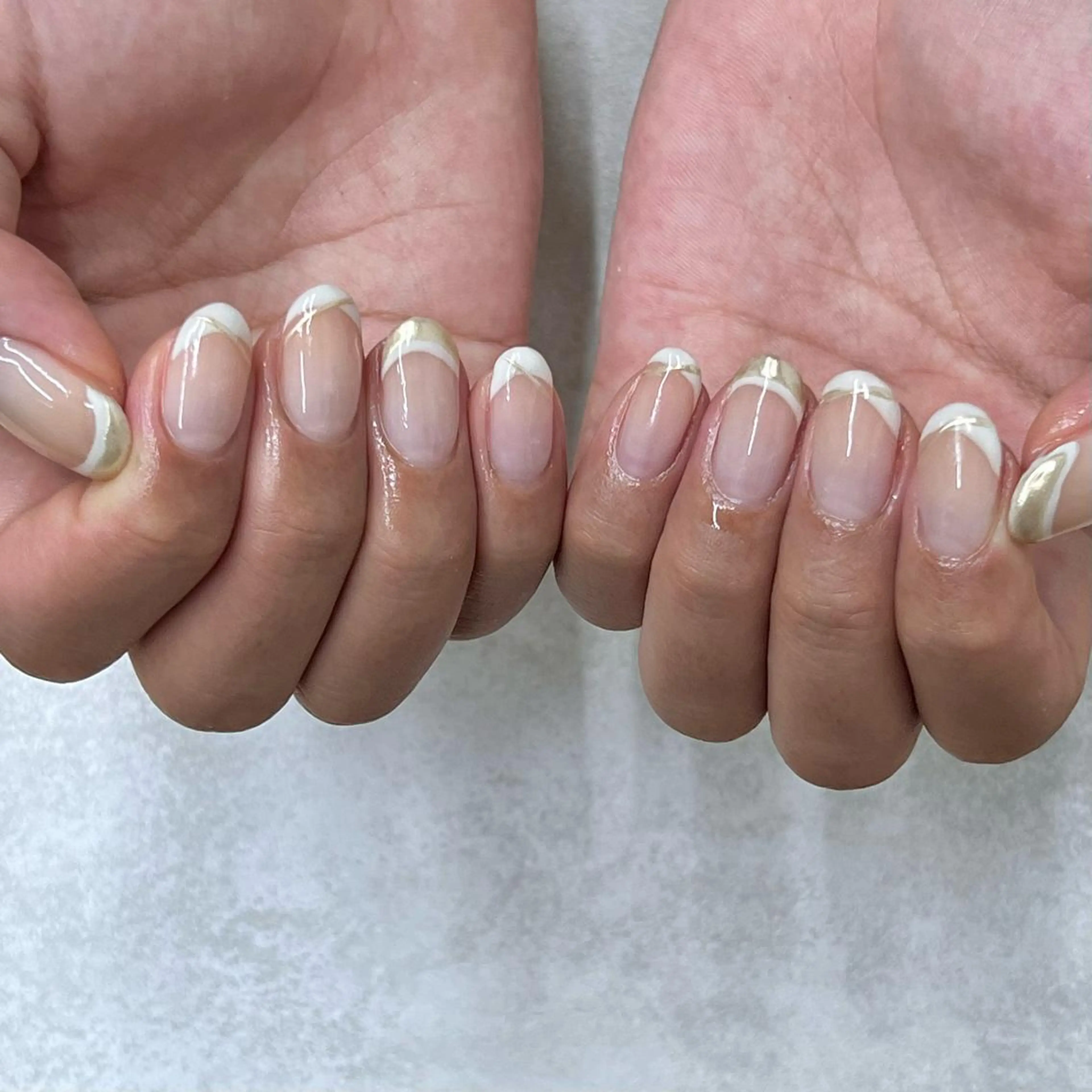 ネイル フレンチネイル ミラーネイル Nail Sant Esperanza by SALON DE やす所属・Sant Esperanzaのネイルデザイン
