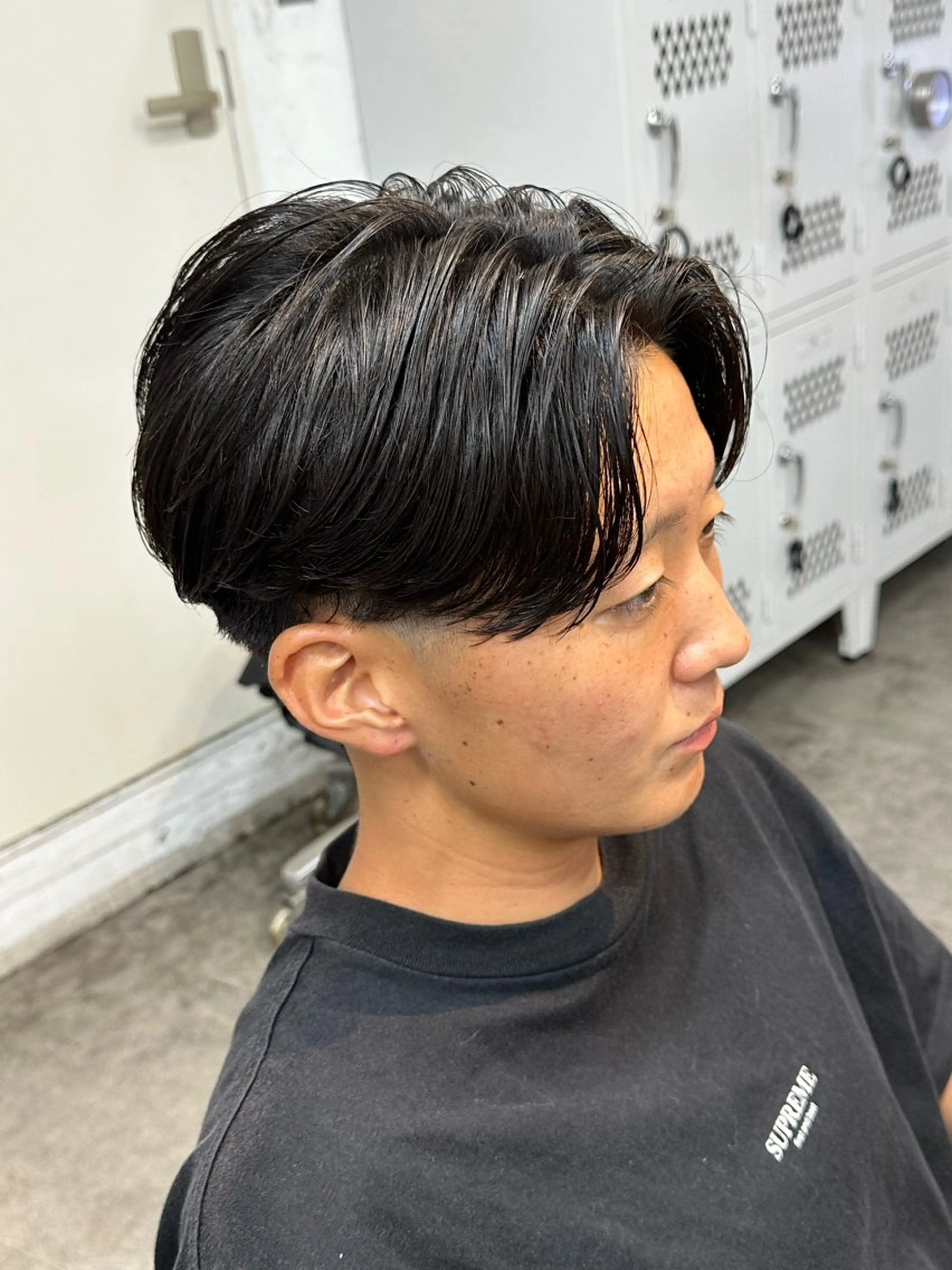 パーマ メンズ センターパート フェザーパーマ マッシュ メンズパーマ 学生（メンズ向け） fifth men's原宿所属・fifth/原宿/ シャドウパーマ/カズのヘアスタイル