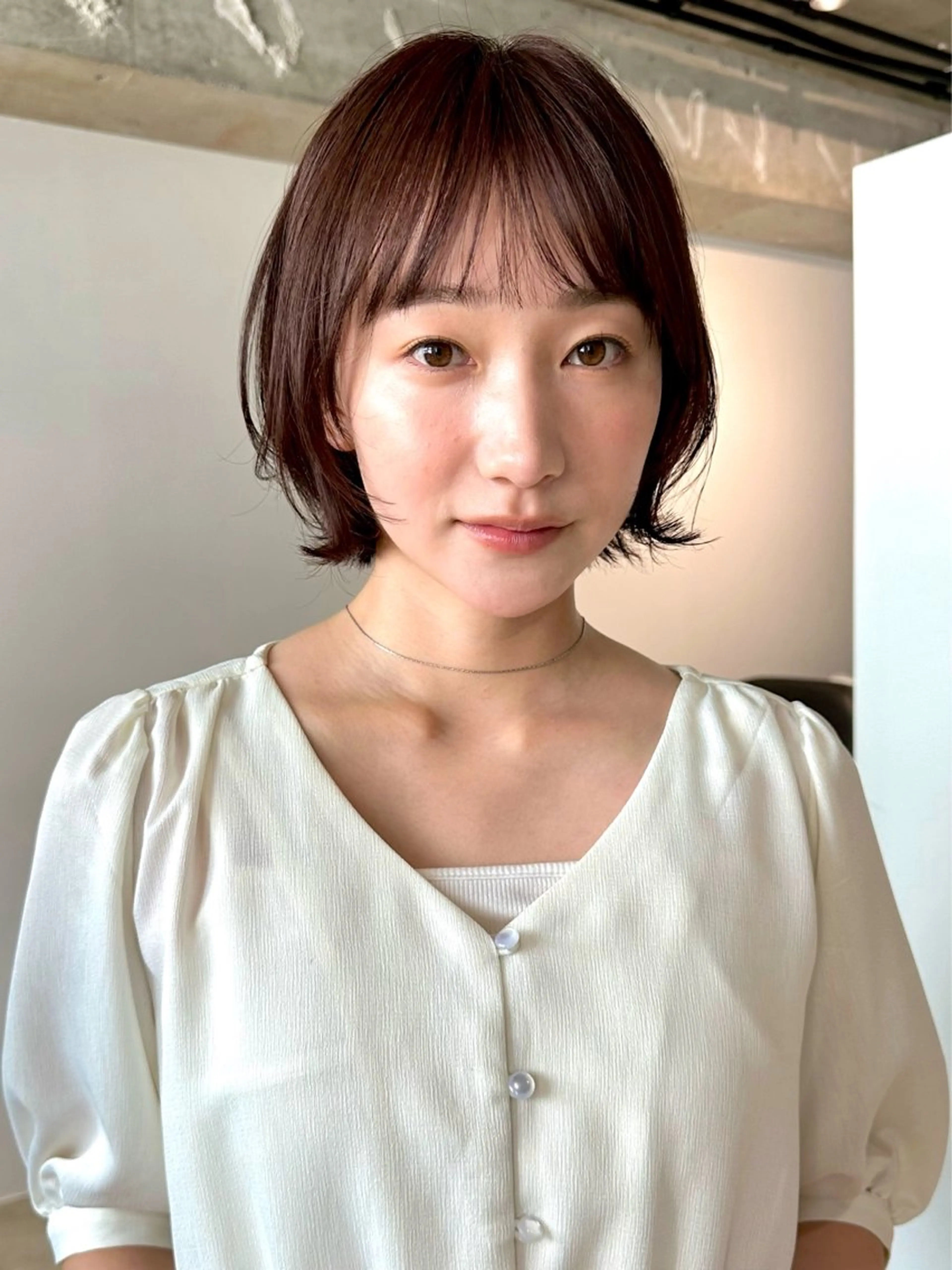 ショート カラー パーマ 🫧小顔×似合わせ× 透明感カラー🫧のヘアスタイル