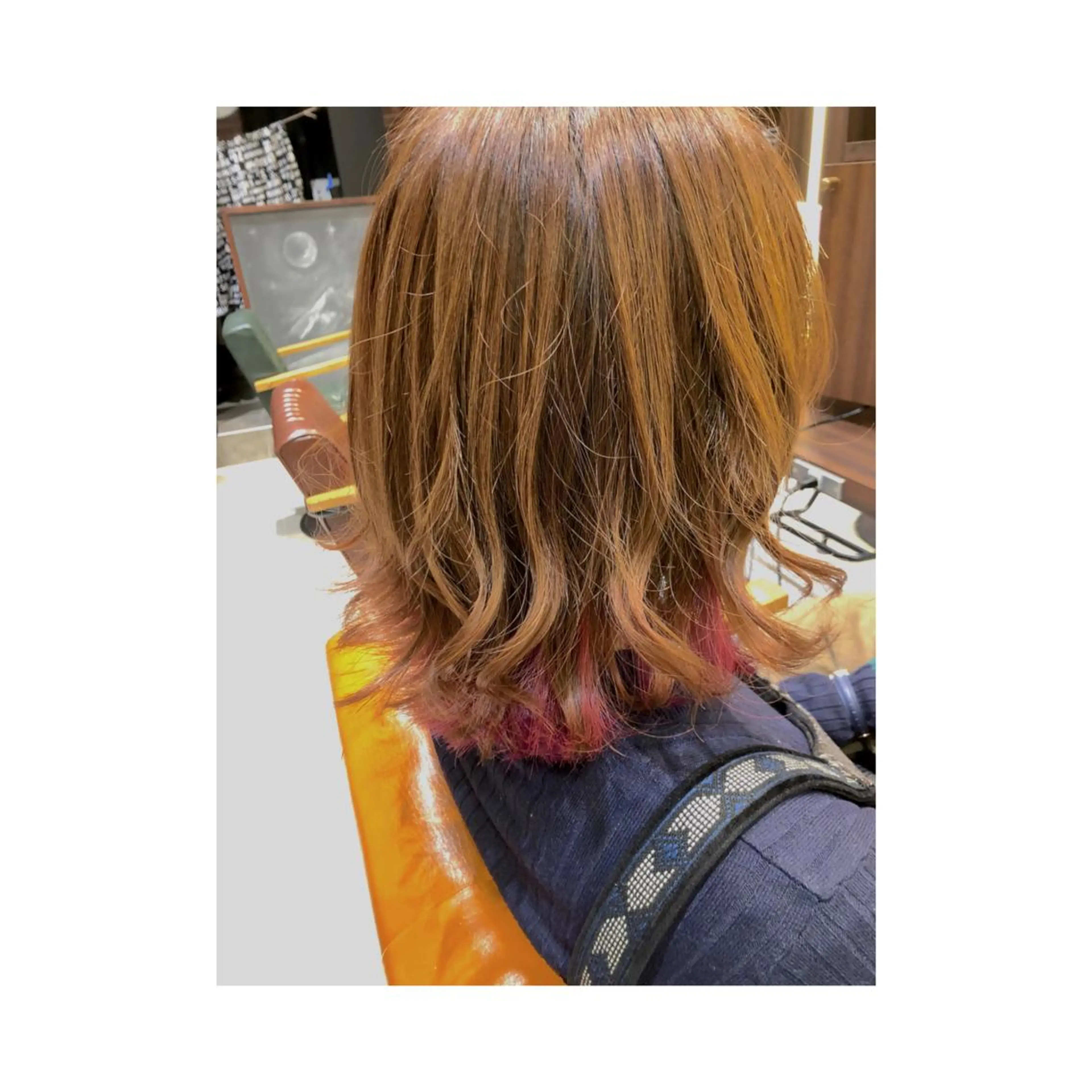 カラー ピンクカラー バイオレットカラー SAKURA 原宿所属・なかの たくみのヘアスタイル