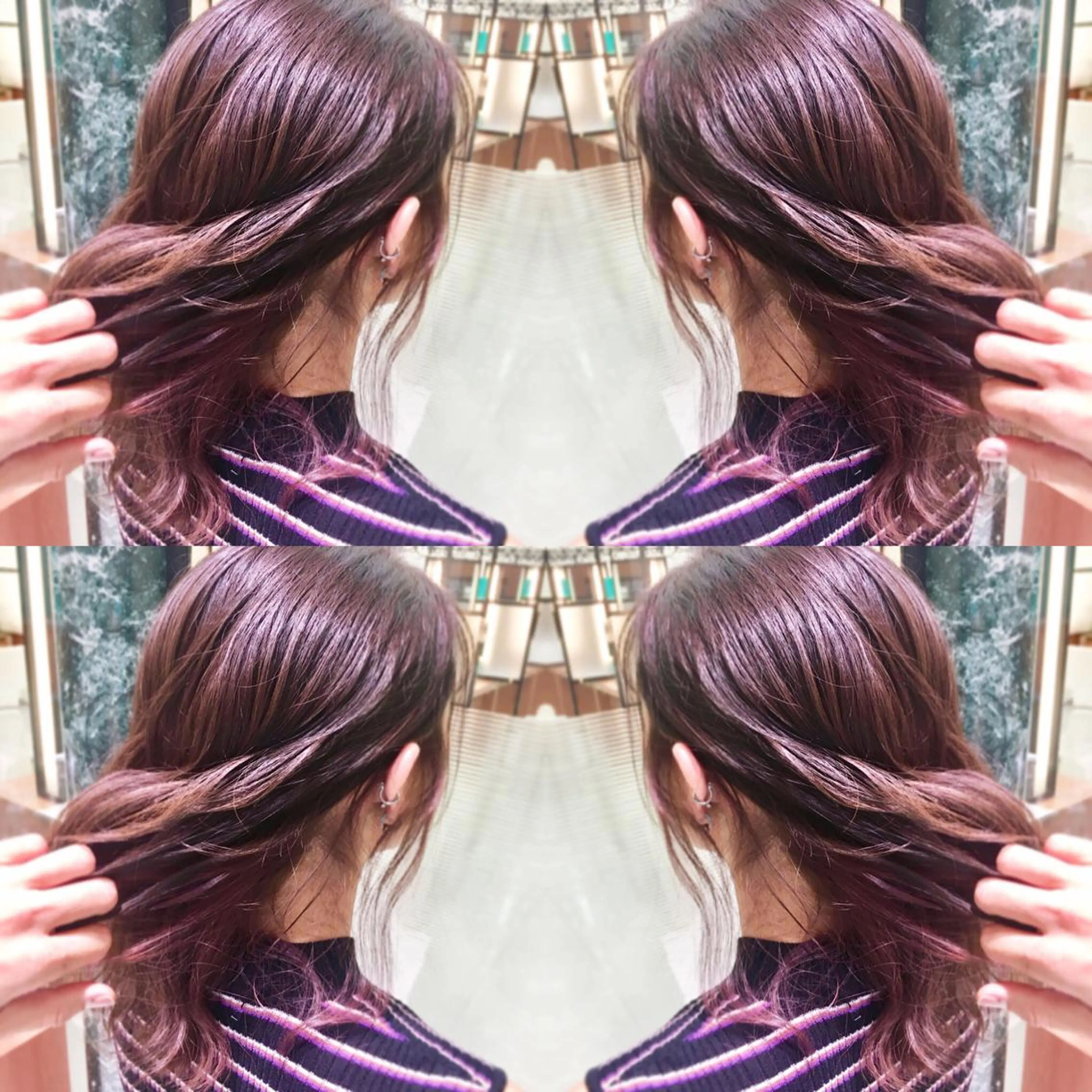 セミロング カラー インナーカラー ピンクカラー カット ヘアカラー N° jillva ♦️川端裕司♦️のヘアスタイル